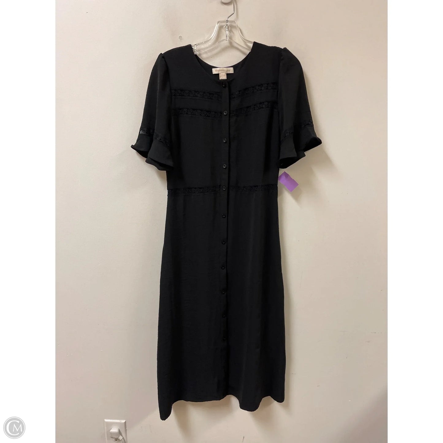 Dress Casual Midi By Monteau In Black, Size: L