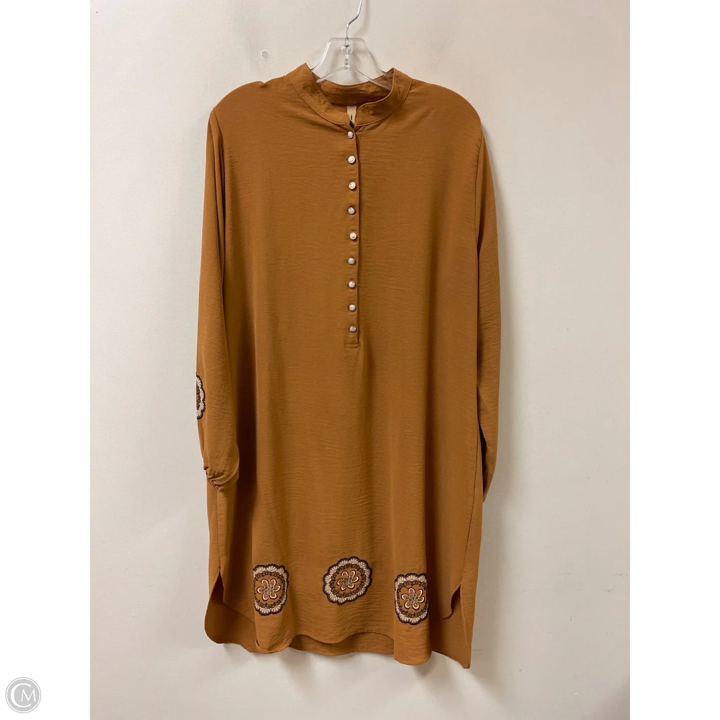 Dress Casual Midi By Clothes Mentor In Brown, Size: Xl