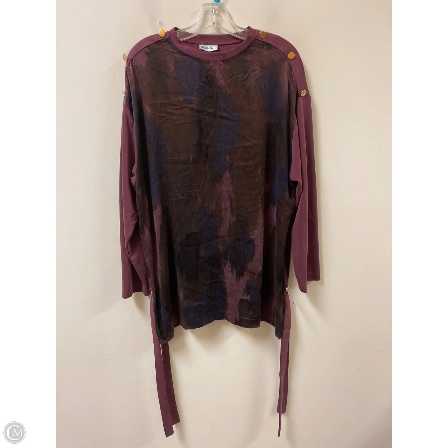 Tunic Long Sleeve By Clothes Mentor In Red, Size: Xl
