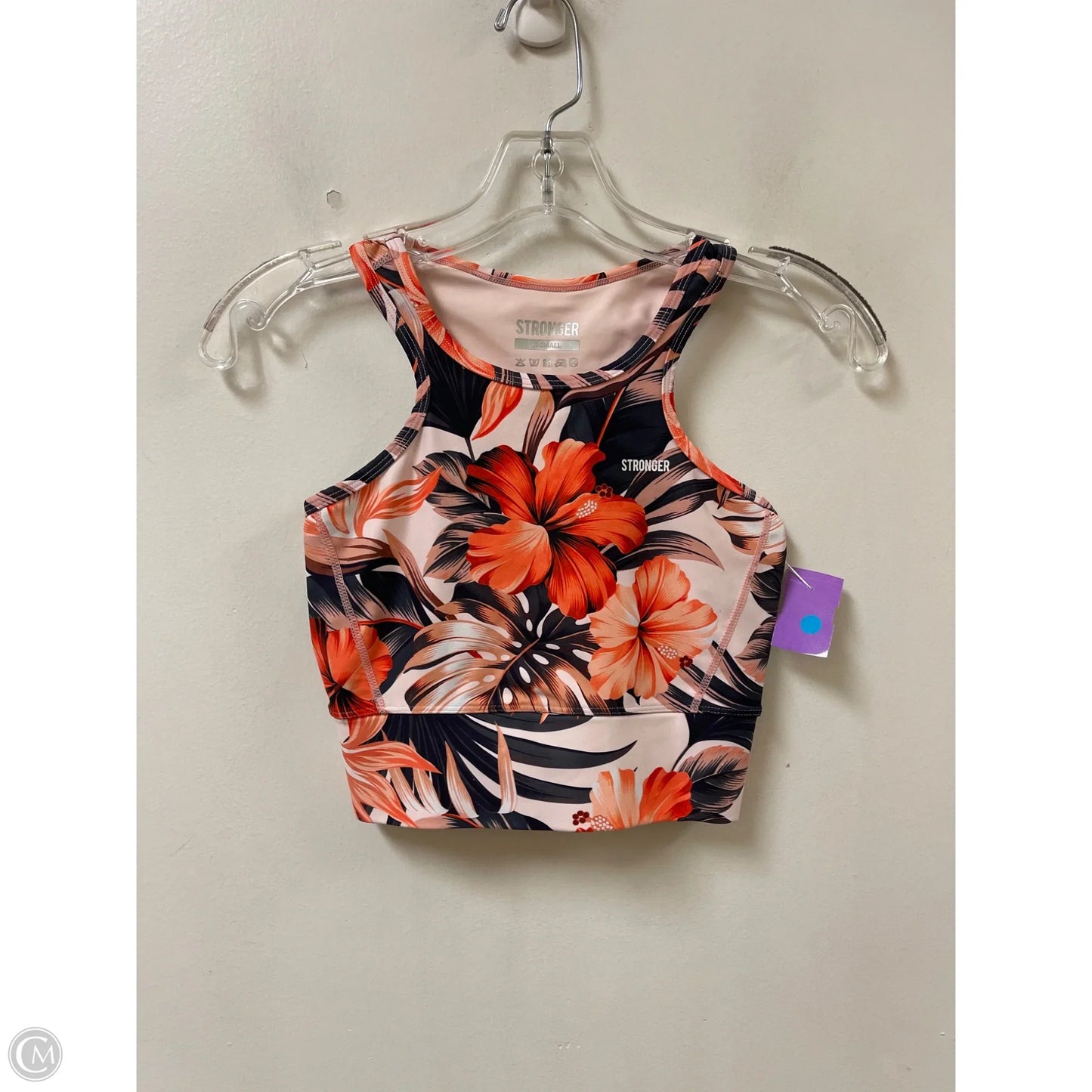 Athletic Bra By Clothes Mentor In Tropical Print, Size: Xs