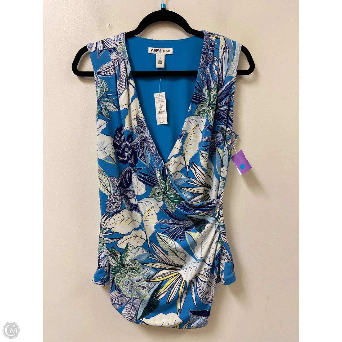 Top Sleeveless By White House Black Market In Blue, Size: M