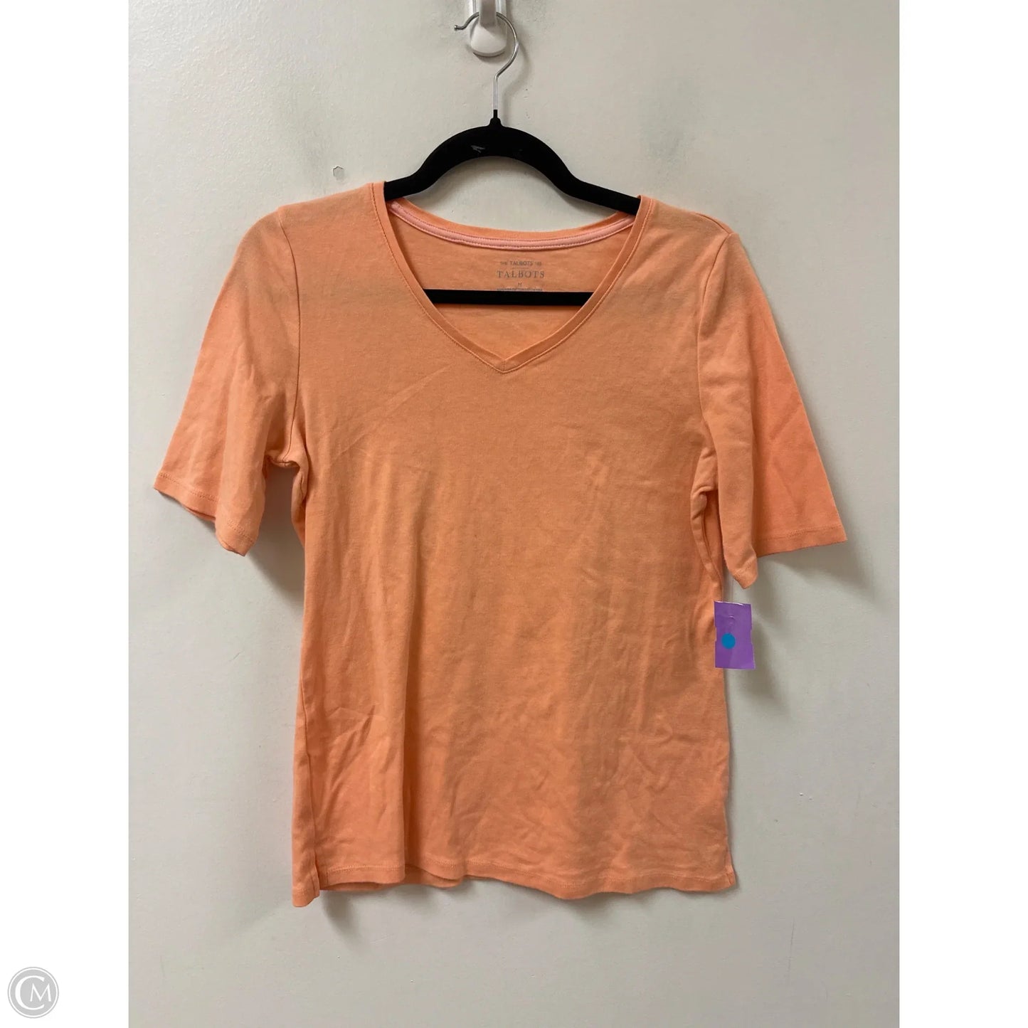 Top Short Sleeve By Talbots In Orange, Size: M