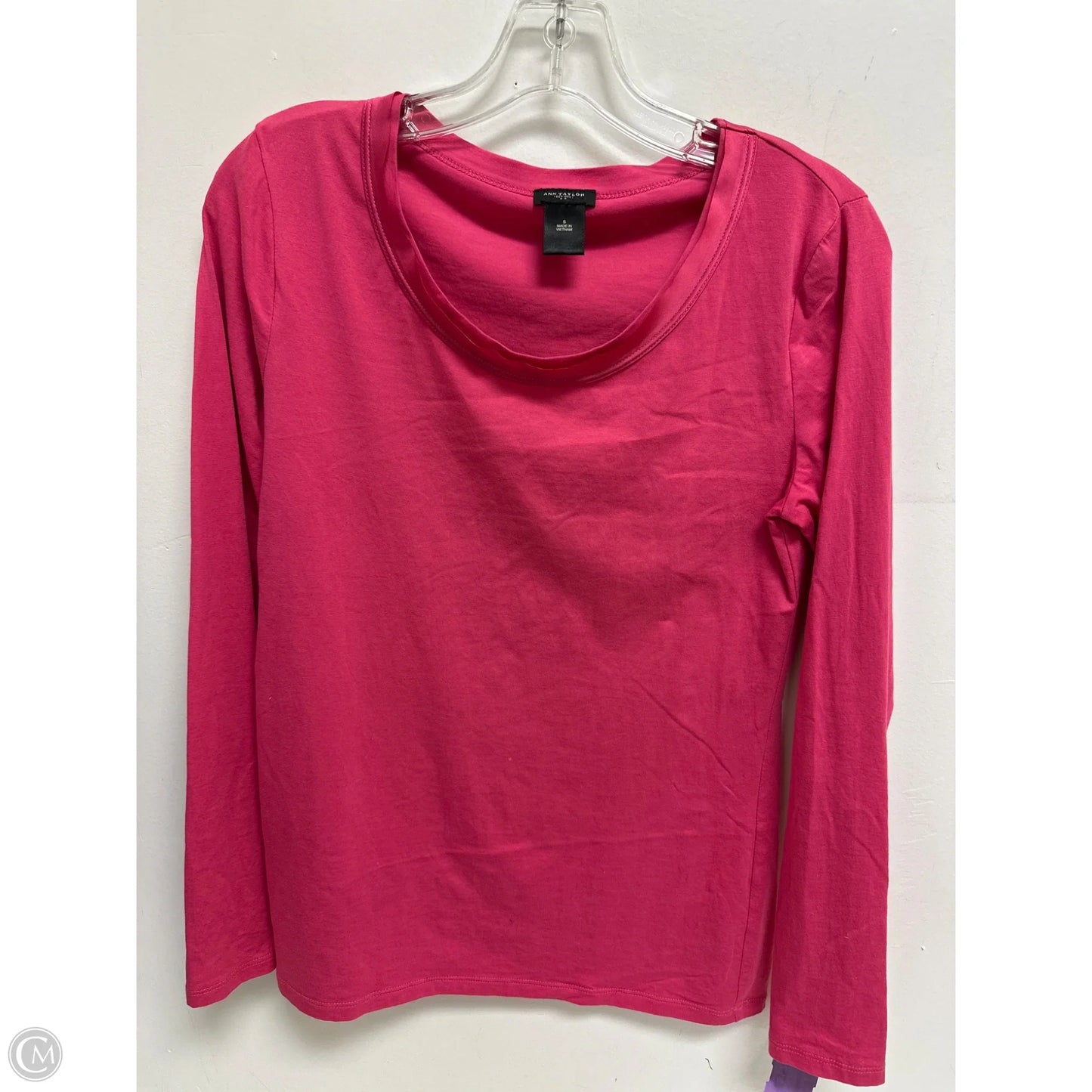 Top Long Sleeve By Ann Taylor In Pink, Size: S