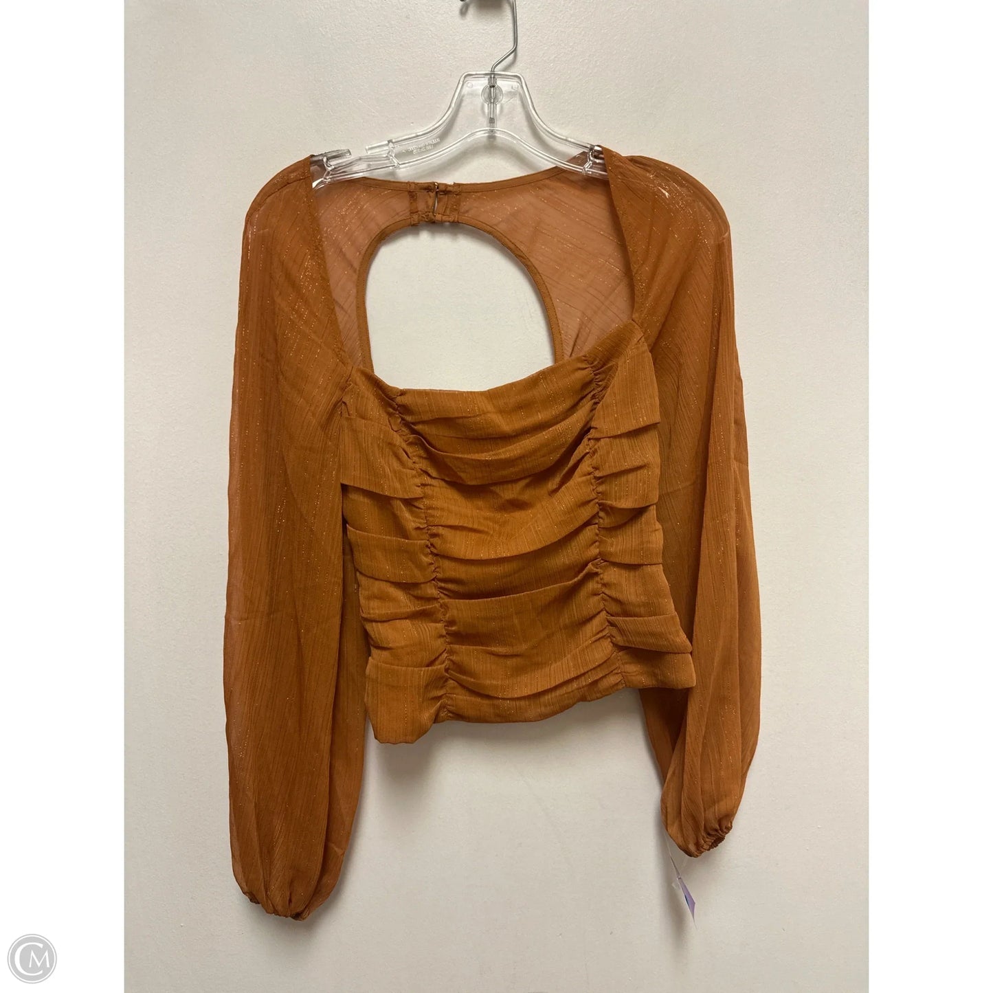 Top Long Sleeve By Wayf In Brown, Size: S