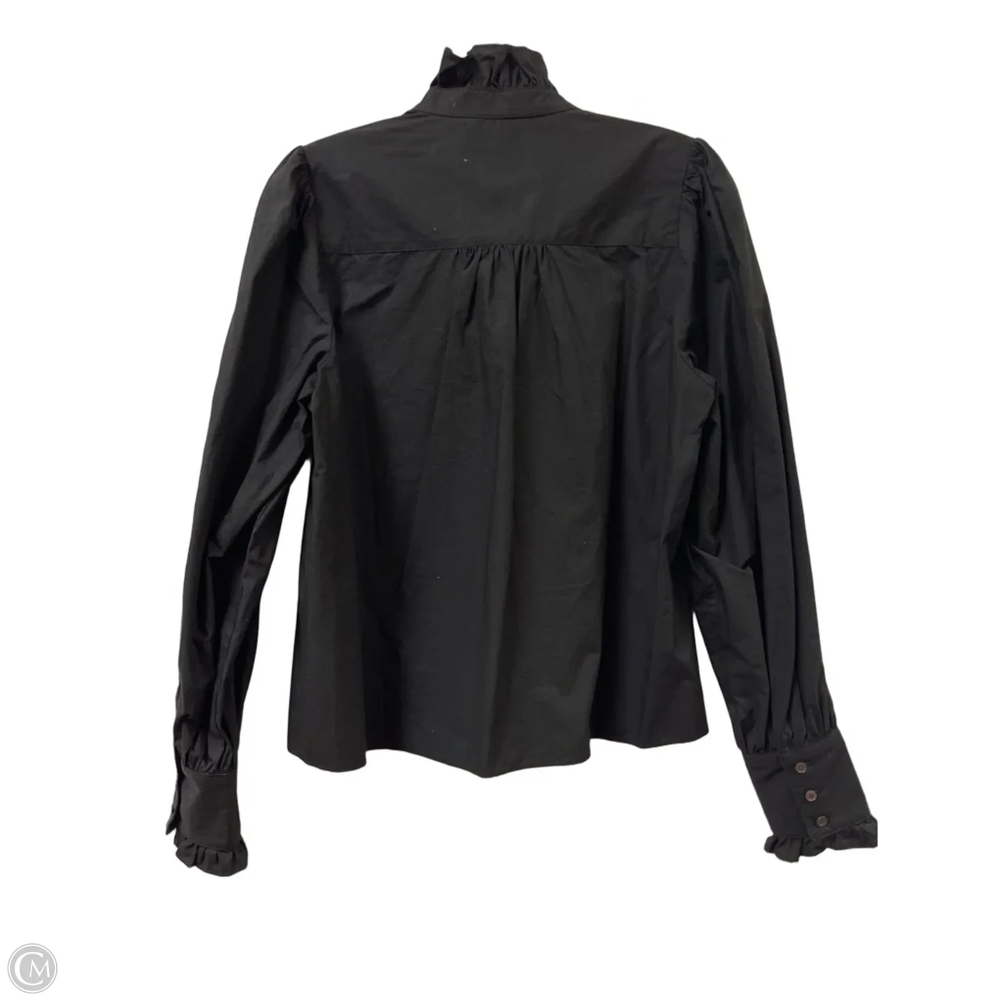 Blouse Long Sleeve By Banana Republic In Black, Size: S
