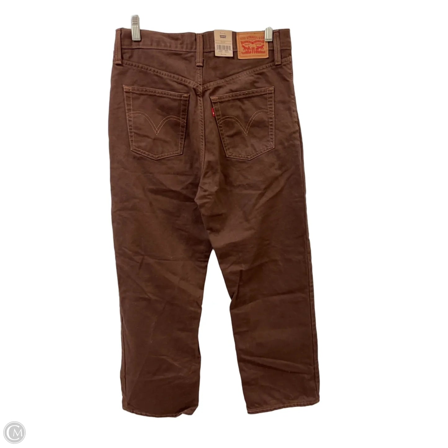 Jeans Straight By Levis In Brown Denim, Size: 8