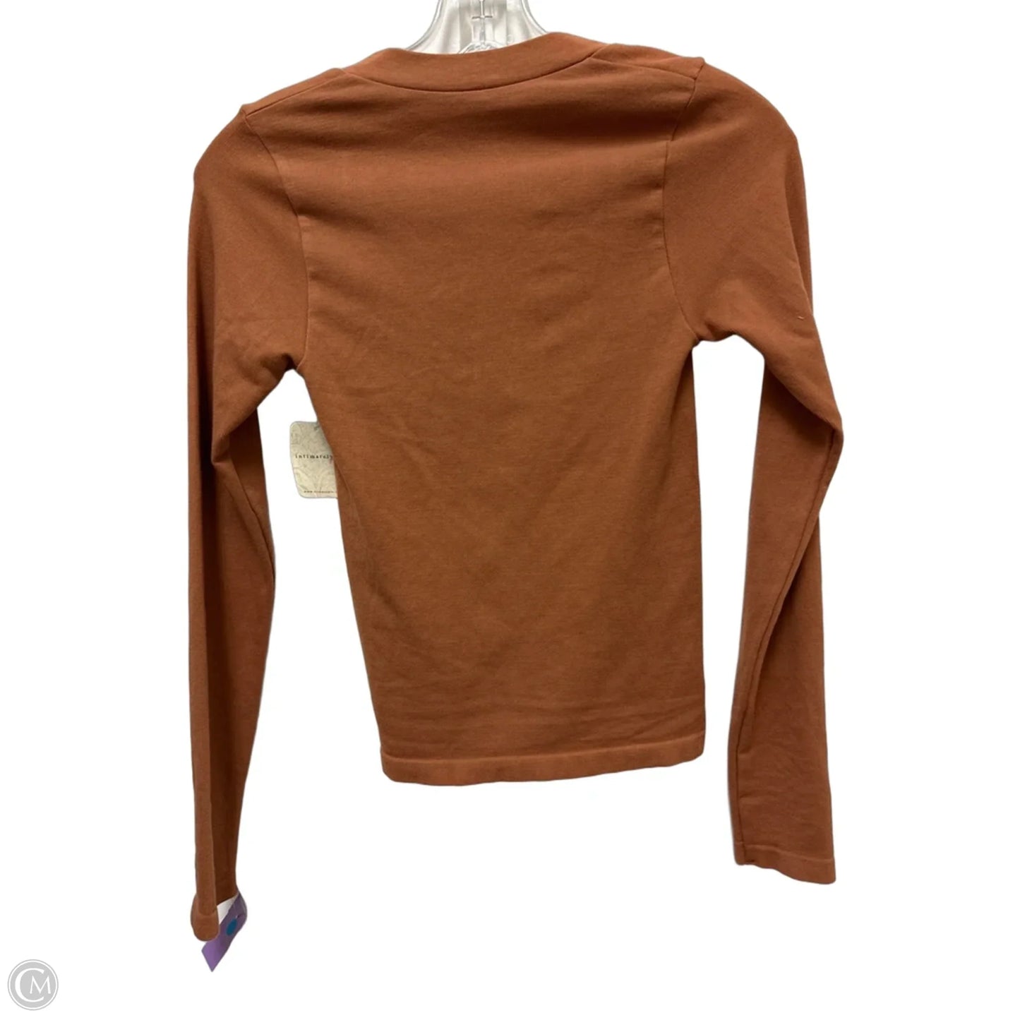 Top Long Sleeve By Free People In Brown, Size: Xs
