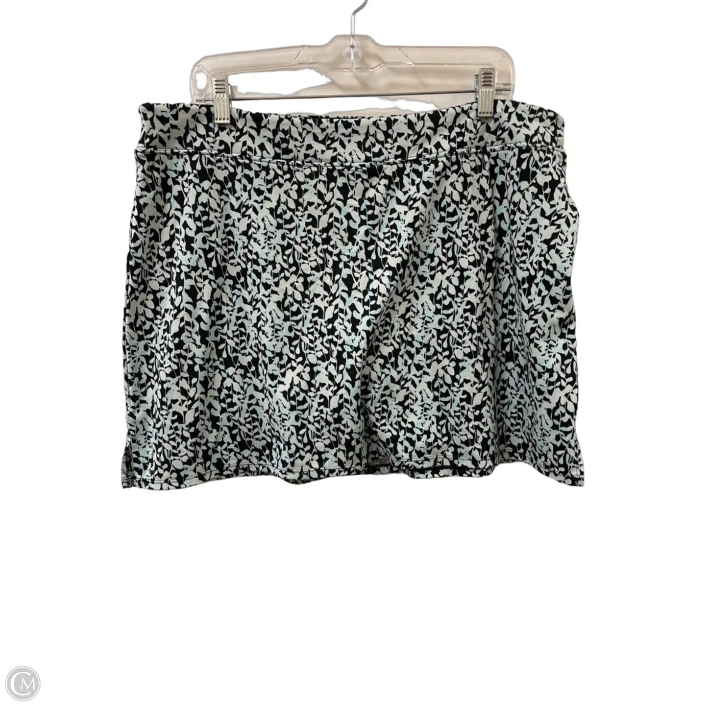 Athletic Skort By Tranquility In Black & Blue, Size: Xl