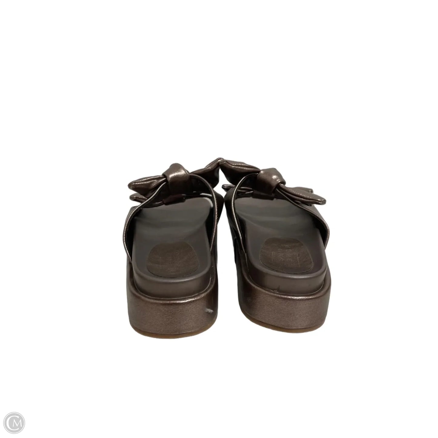 Sandals Heels Platform By Shu Shop In Silver, Size: 8