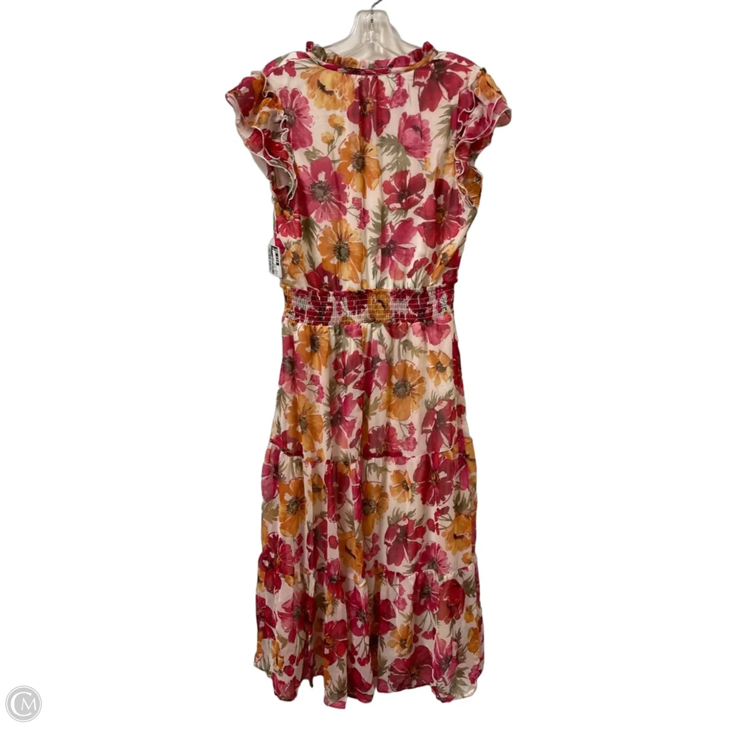 Dress Casual Midi By Clothes Mentor In Floral Print, Size: M