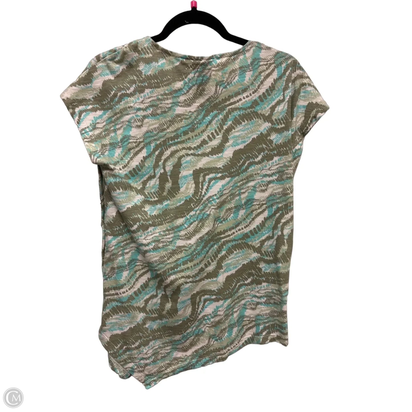 Top Short Sleeve By Chicos In Blue & Green, Size: S