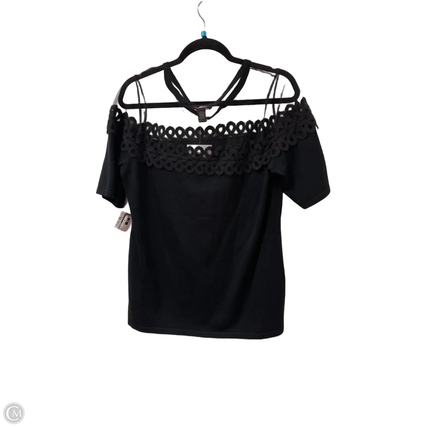 Top Short Sleeve By By Design In Black, Size: Xl