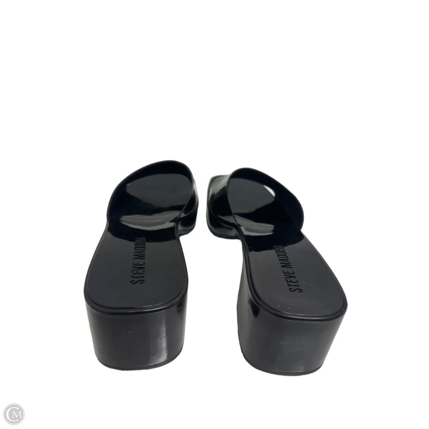 Sandals Heels Block By Steve Madden In Black, Size: 8
