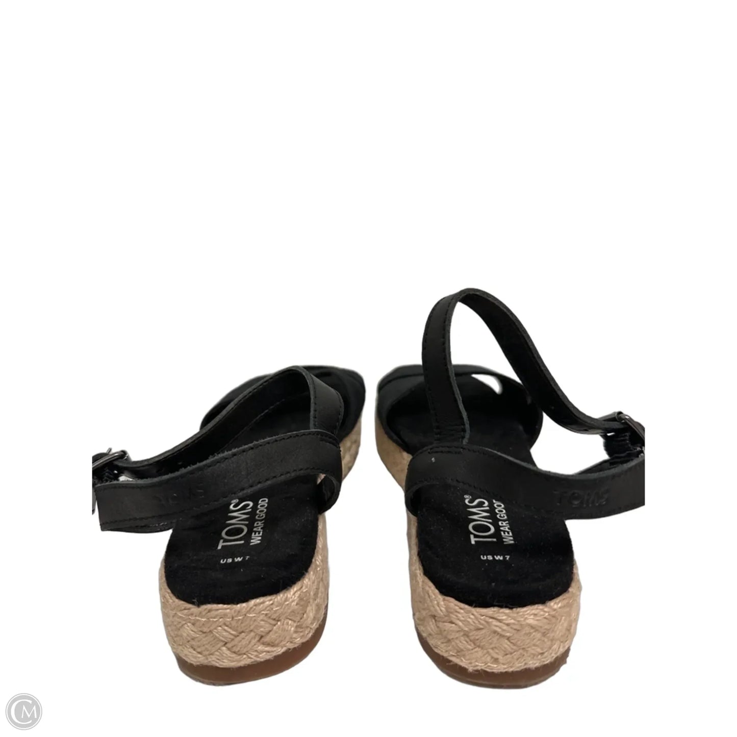 Sandals Flats By Toms In Black, Size: 7