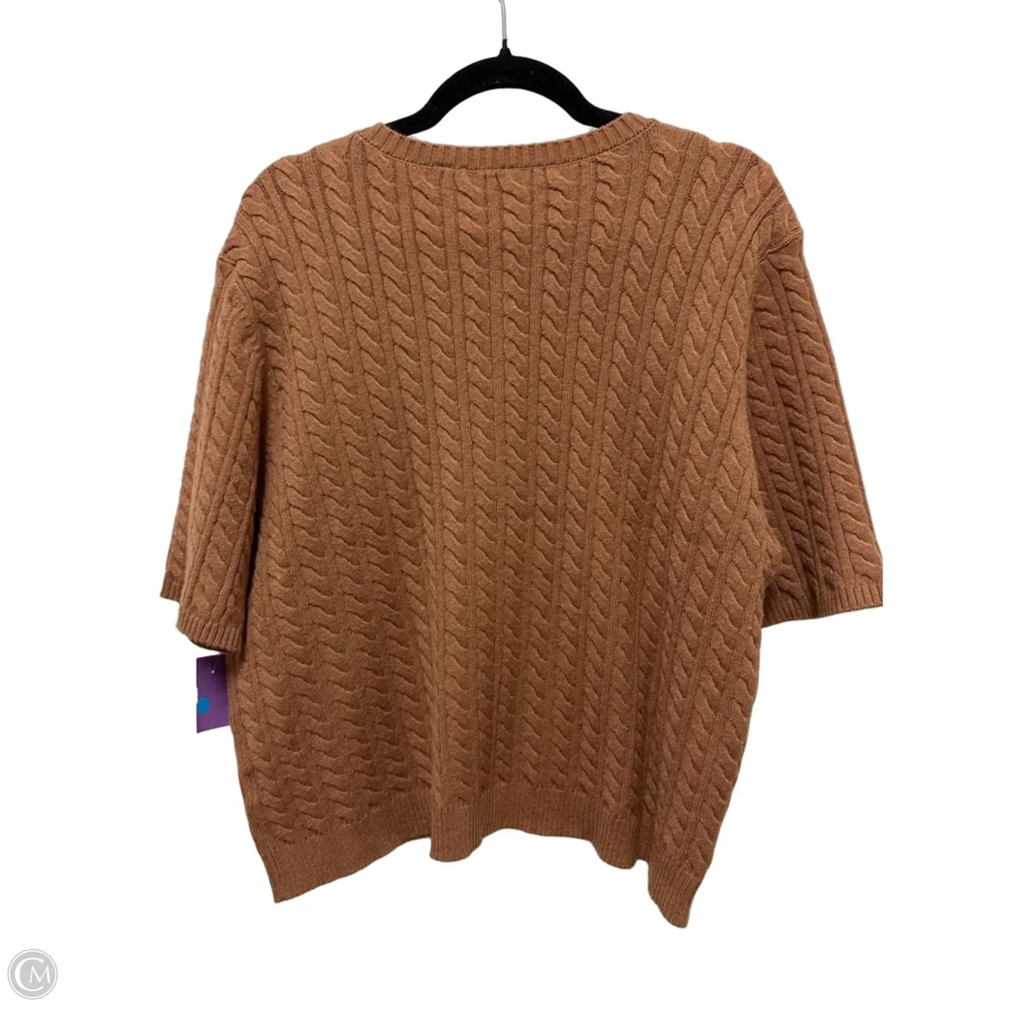 Sweater Short Sleeve By Cyrus In Brown, Size: Xl
