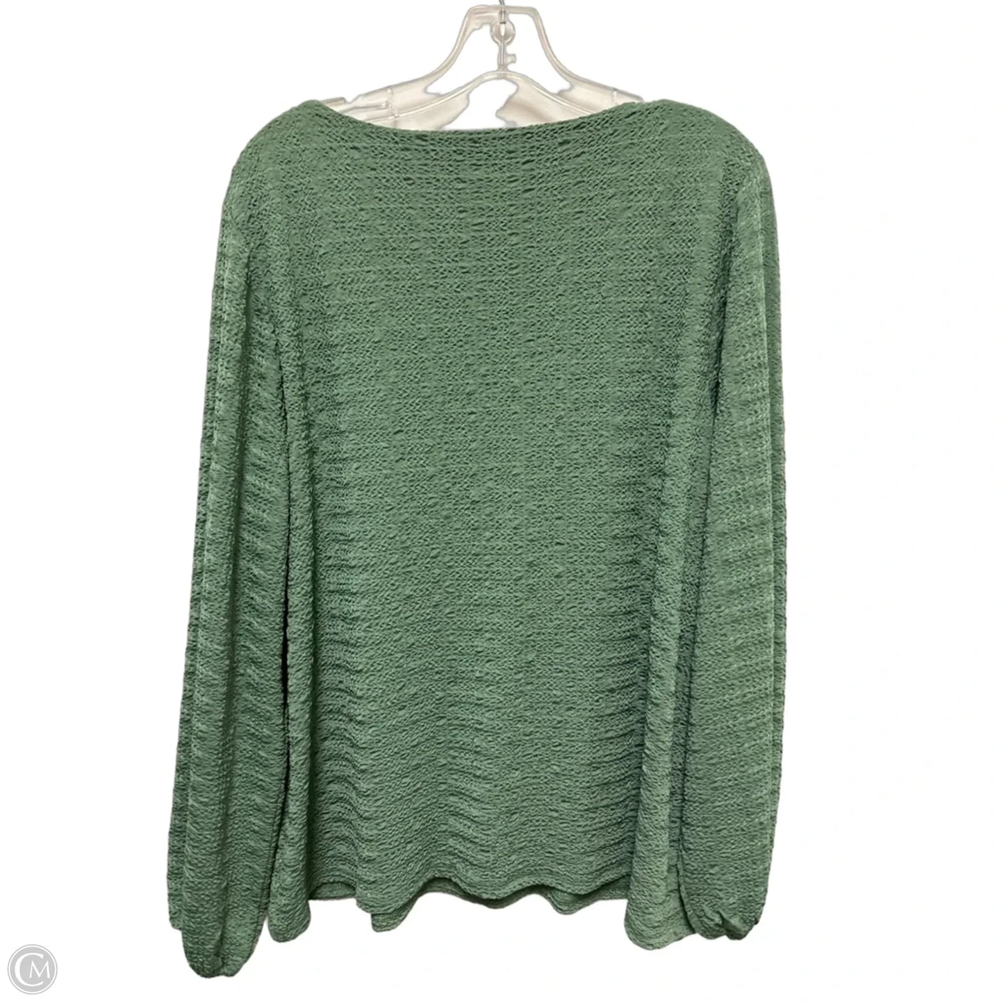 Top Long Sleeve By Chicos In Green, Size: Xl