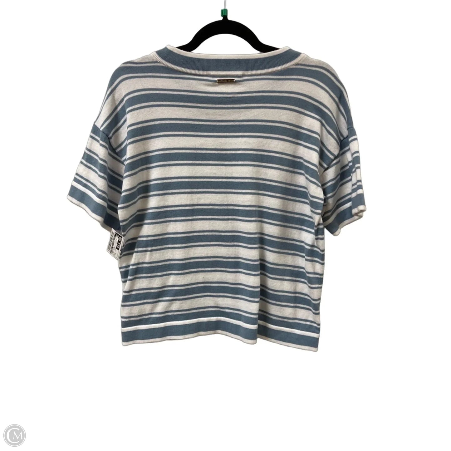Sweater Short Sleeve By Michael By Michael Kors In Blue & White, Size: S