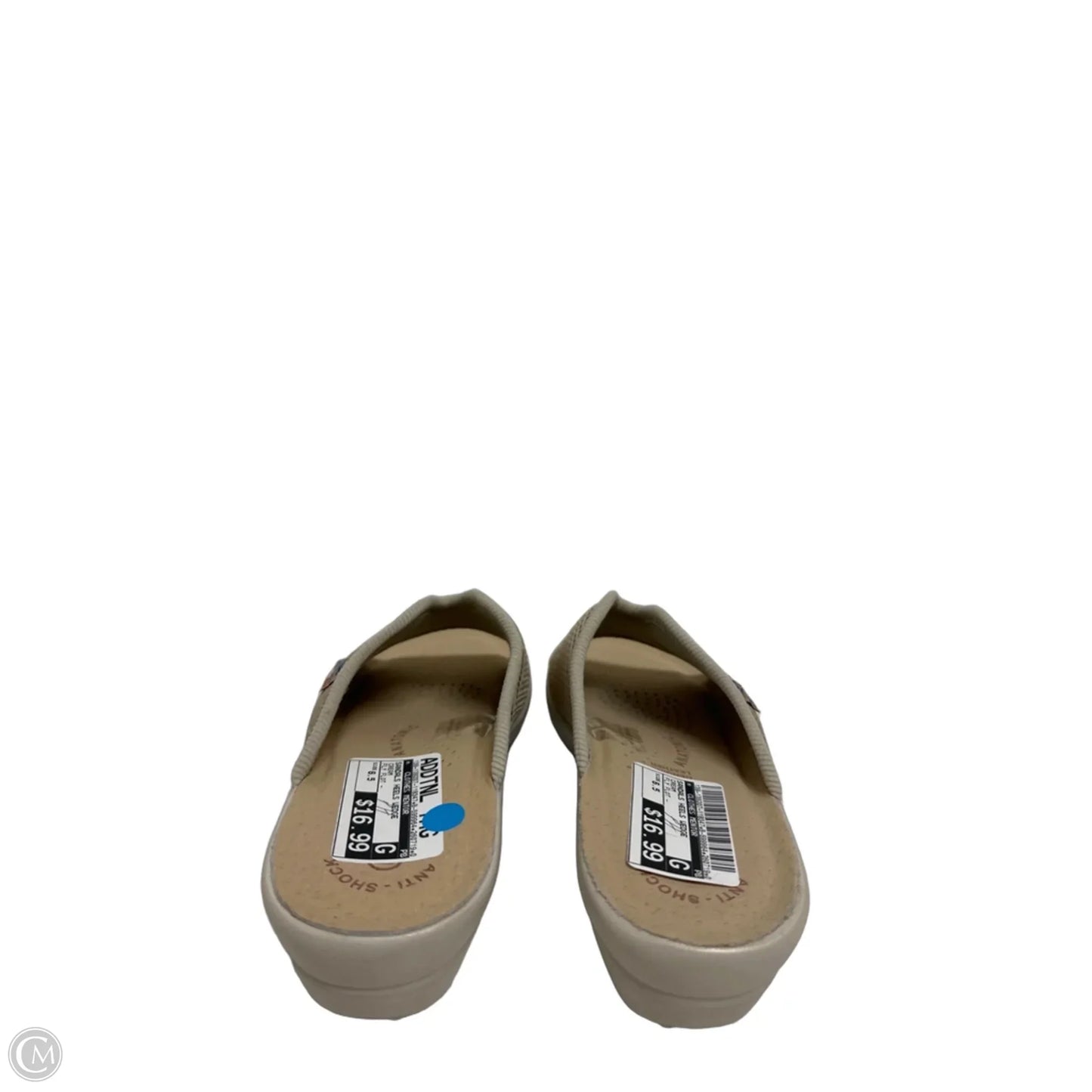 Sandals Heels Wedge By Clothes Mentor In Cream, Size: 6.5