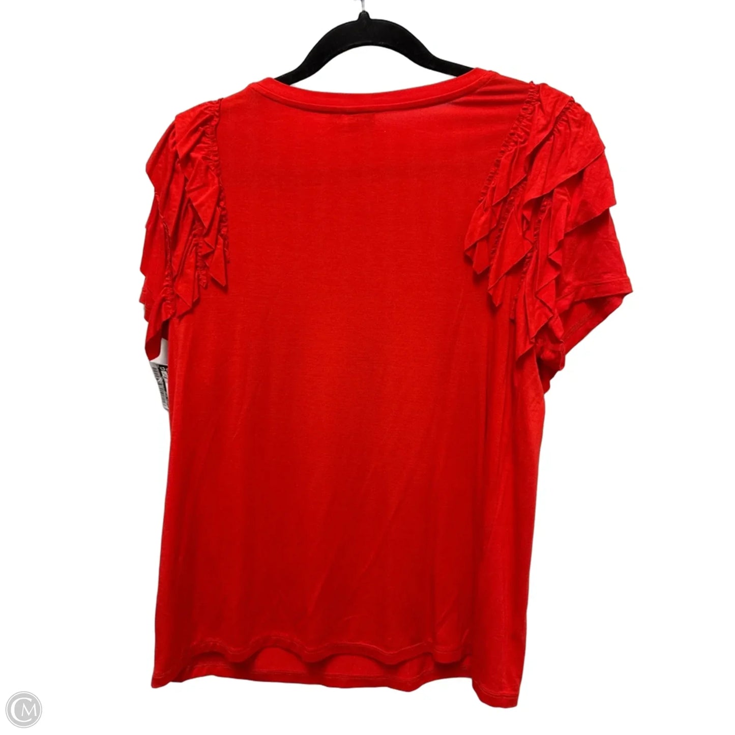 Top Short Sleeve By Kaari Blue In Red, Size: M