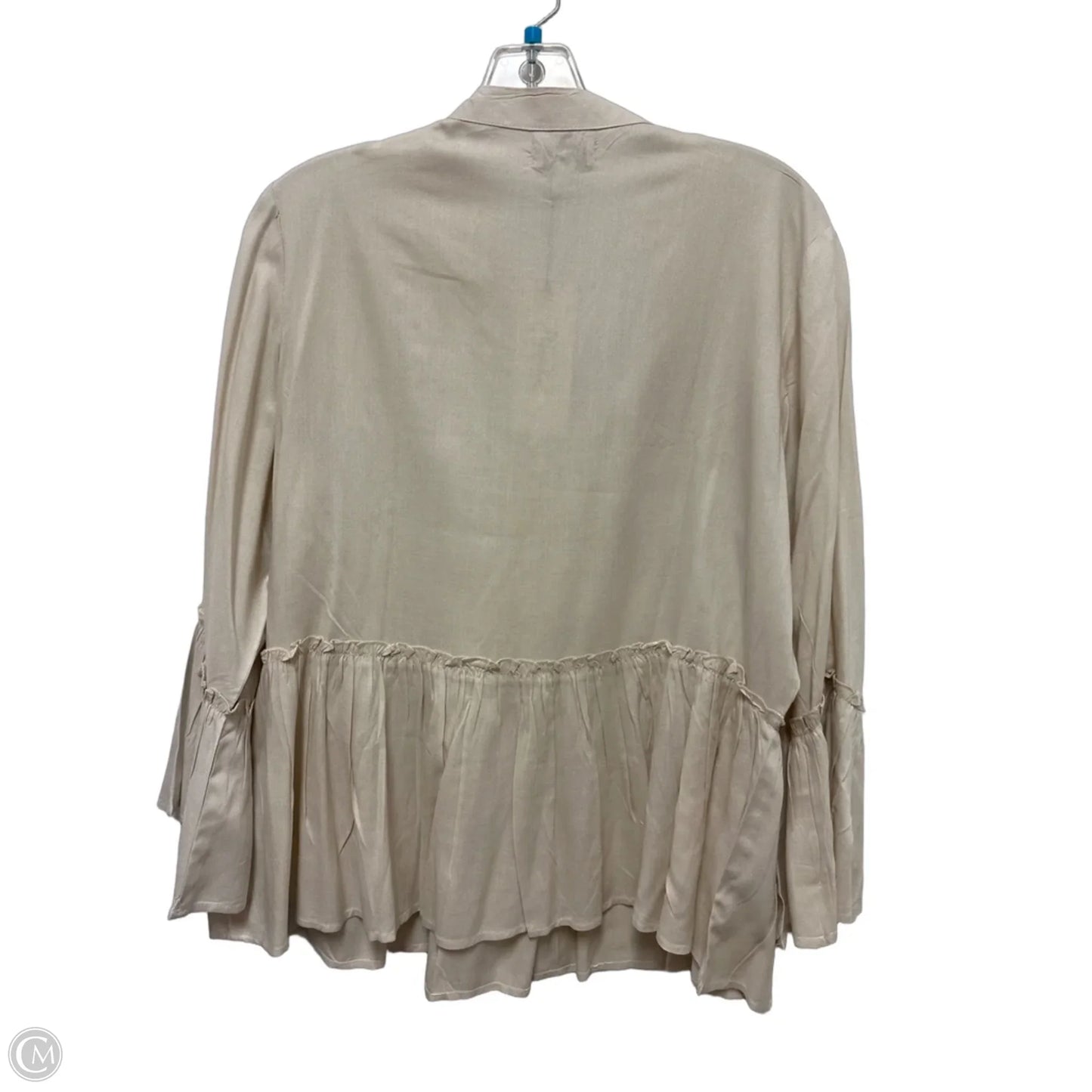 Top Long Sleeve By Myra In Cream, Size: M