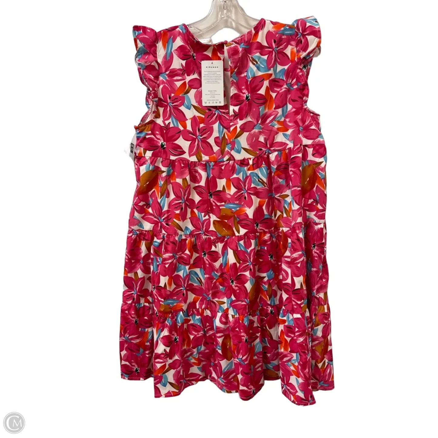 Dress Casual Short By Kirundo In Pink & White, Size: S