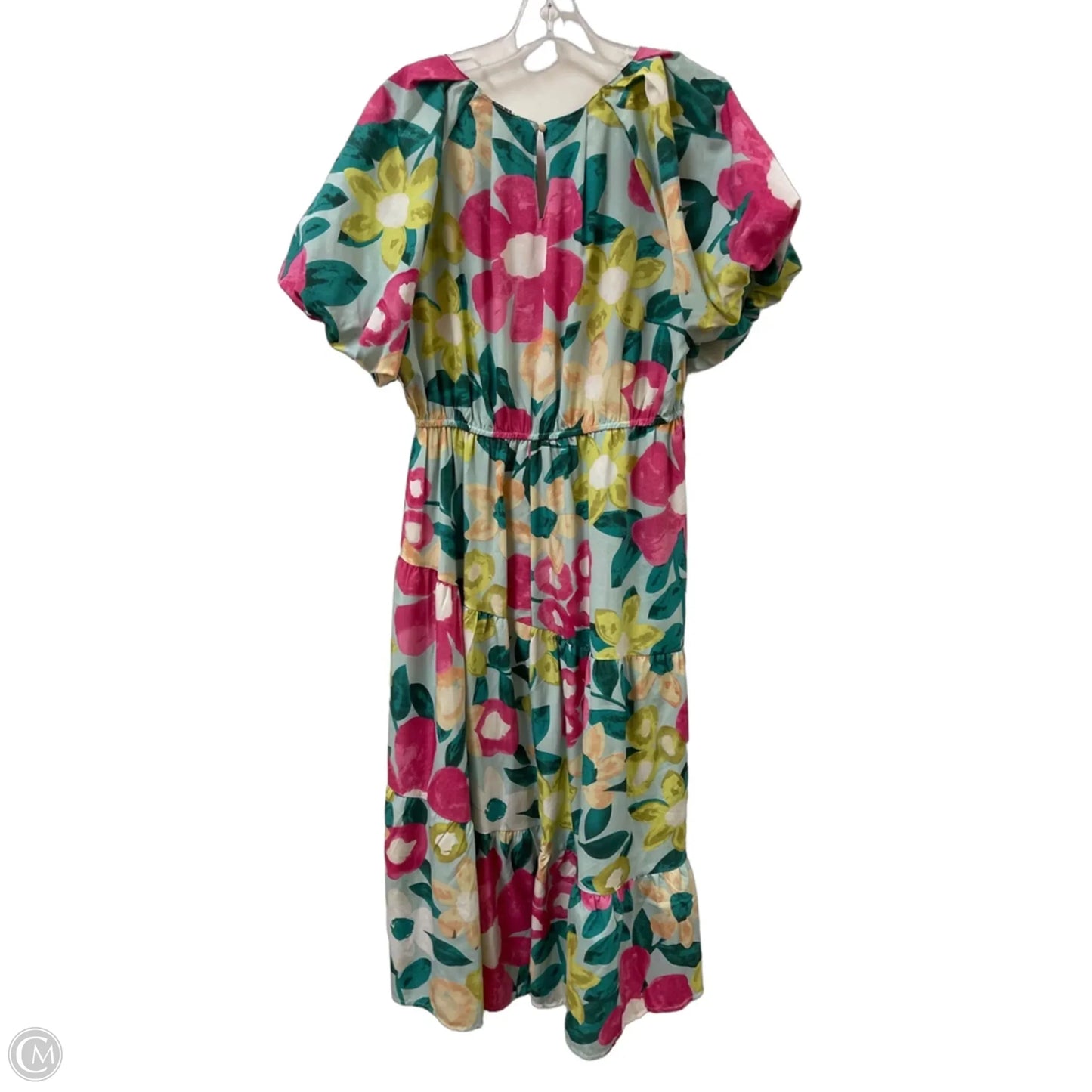 Dress Casual Maxi By Umgee In Green & Pink, Size: L
