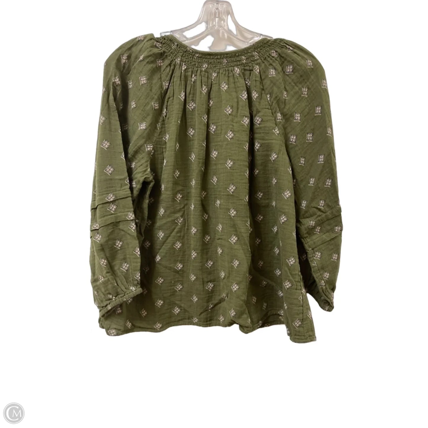 Top Long Sleeve By Wonderly In Green, Size: M