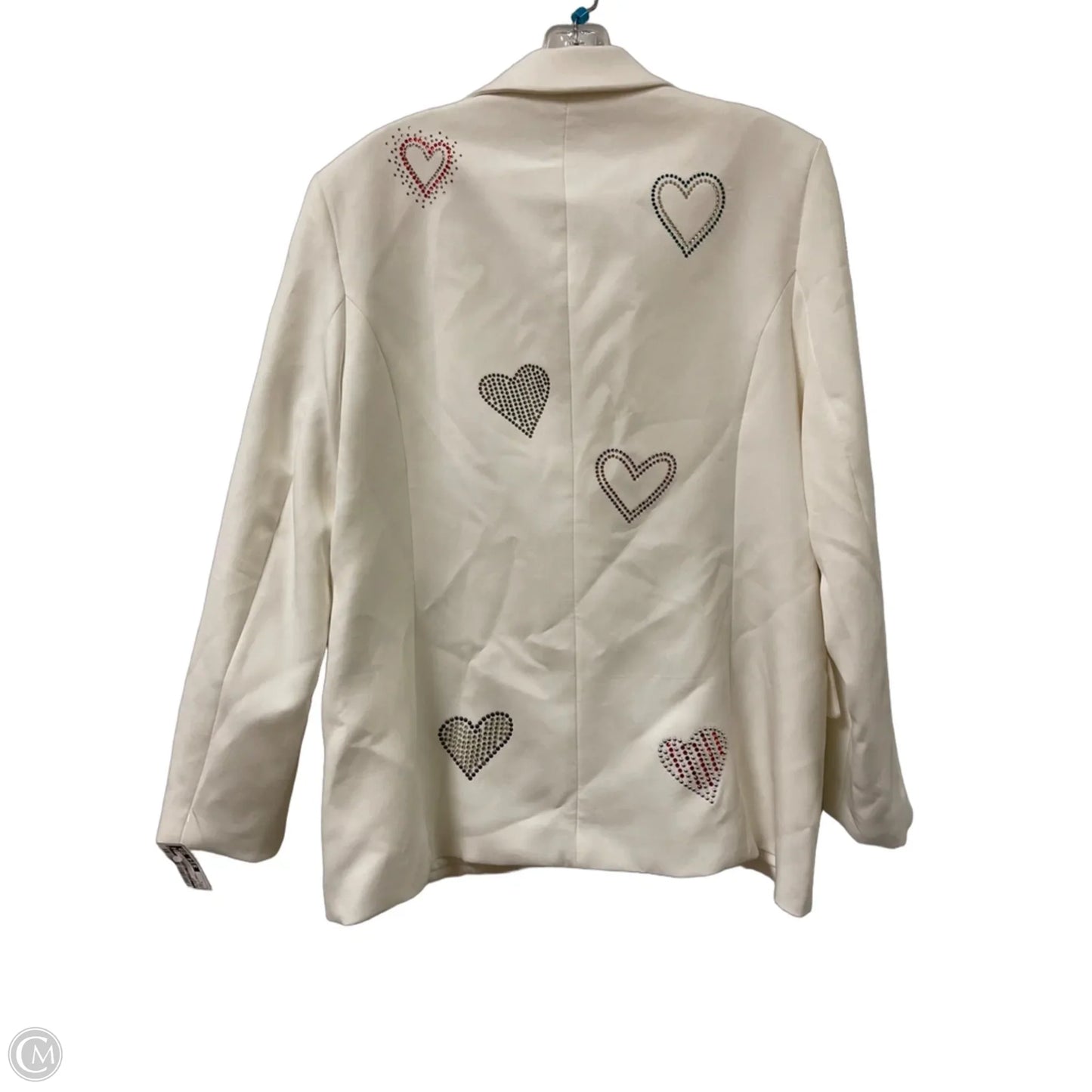 Blazer By Clothes Mentor In White, Size: L