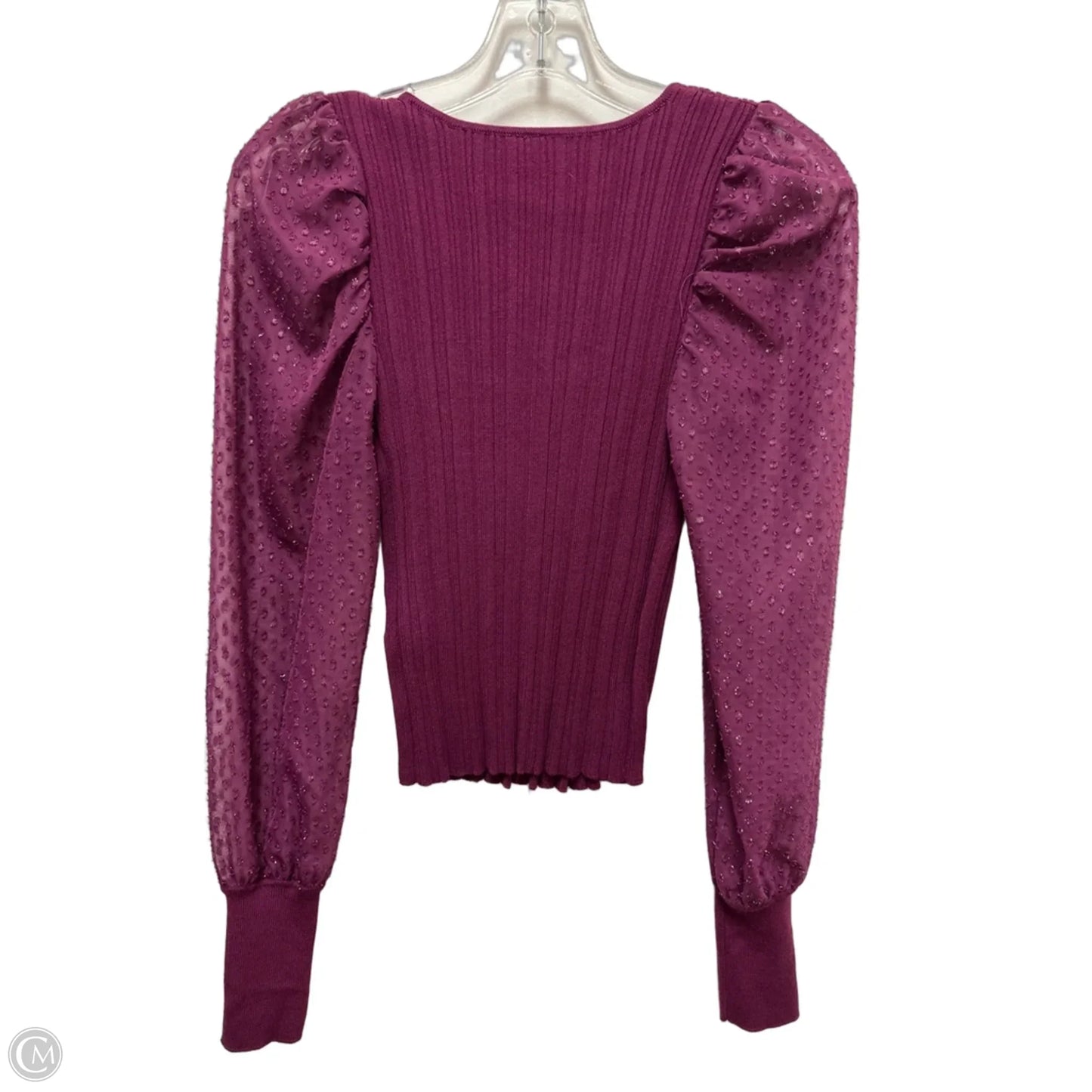 Top Long Sleeve By Anthropologie In Purple, Size: Xxs
