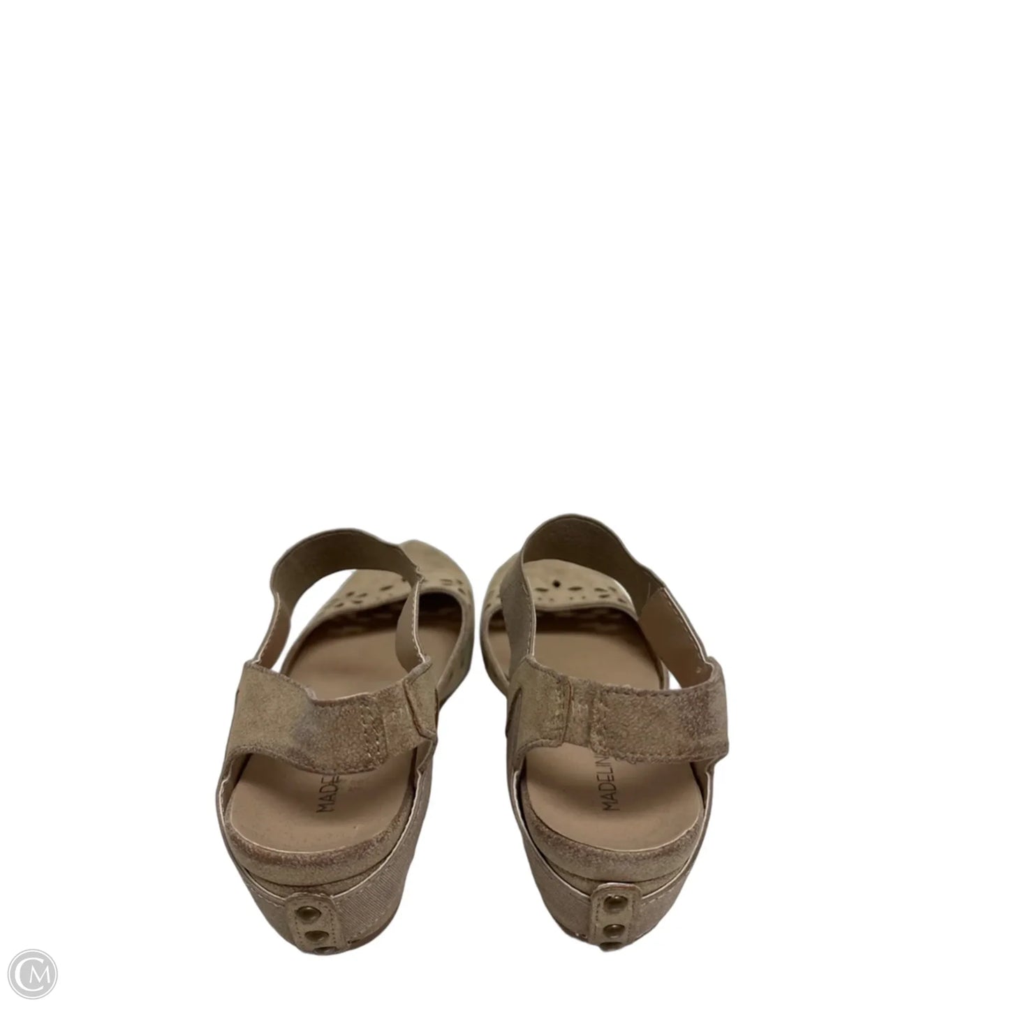 Sandals Heels Wedge By Madeline In Cream, Size: 7.5