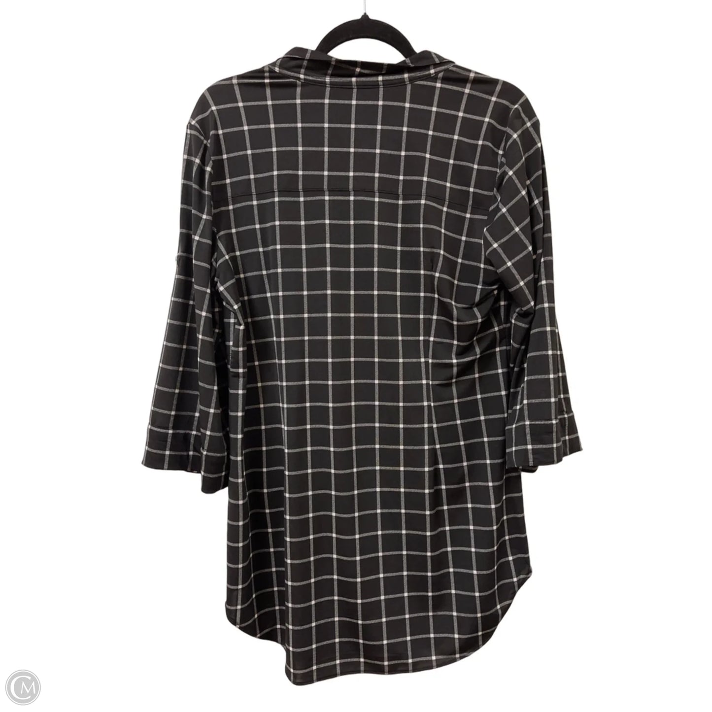 Tunic Long Sleeve By Nygard Peter In Black & White, Size: M