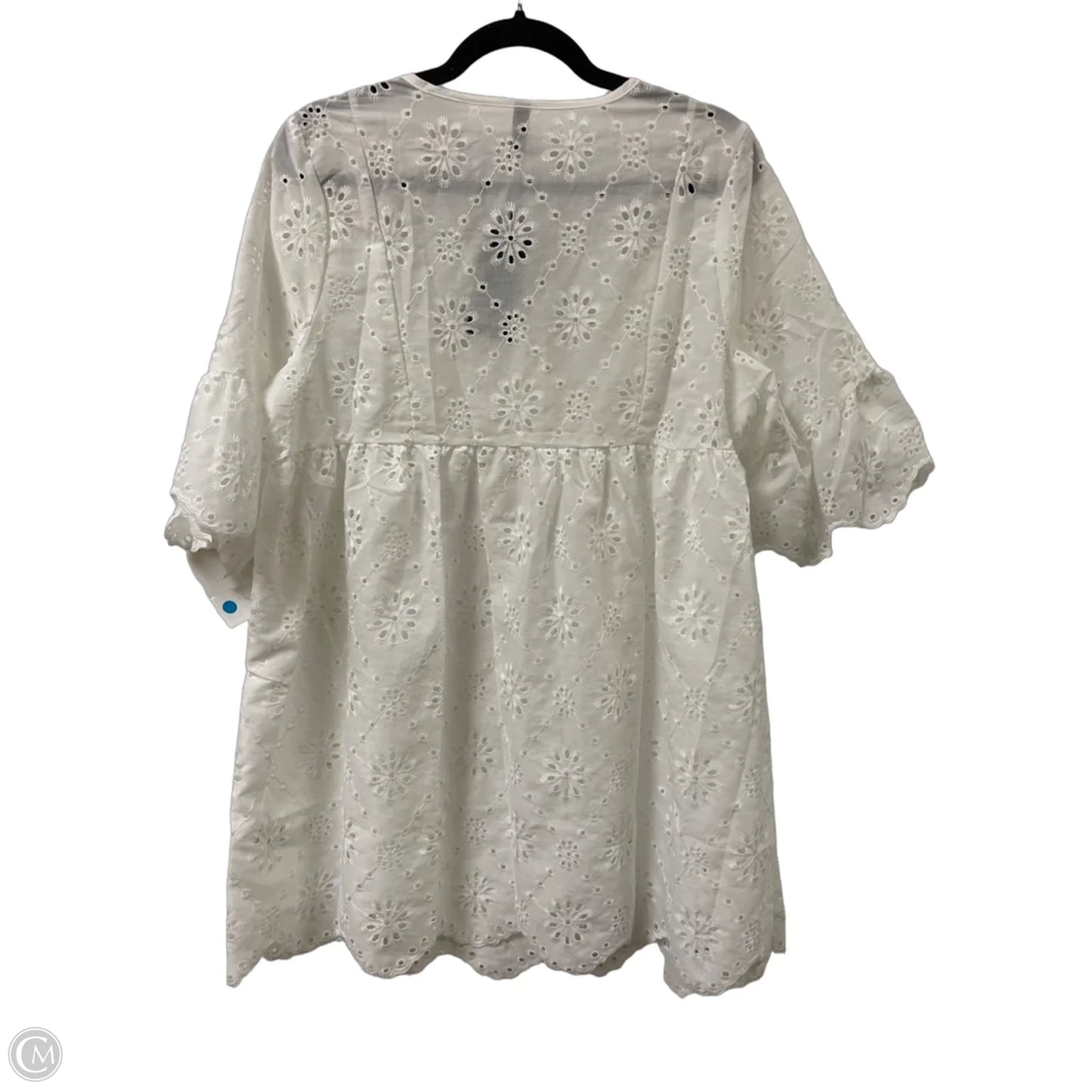 Tunic Long Sleeve By Clothes Mentor In White, Size: Xl