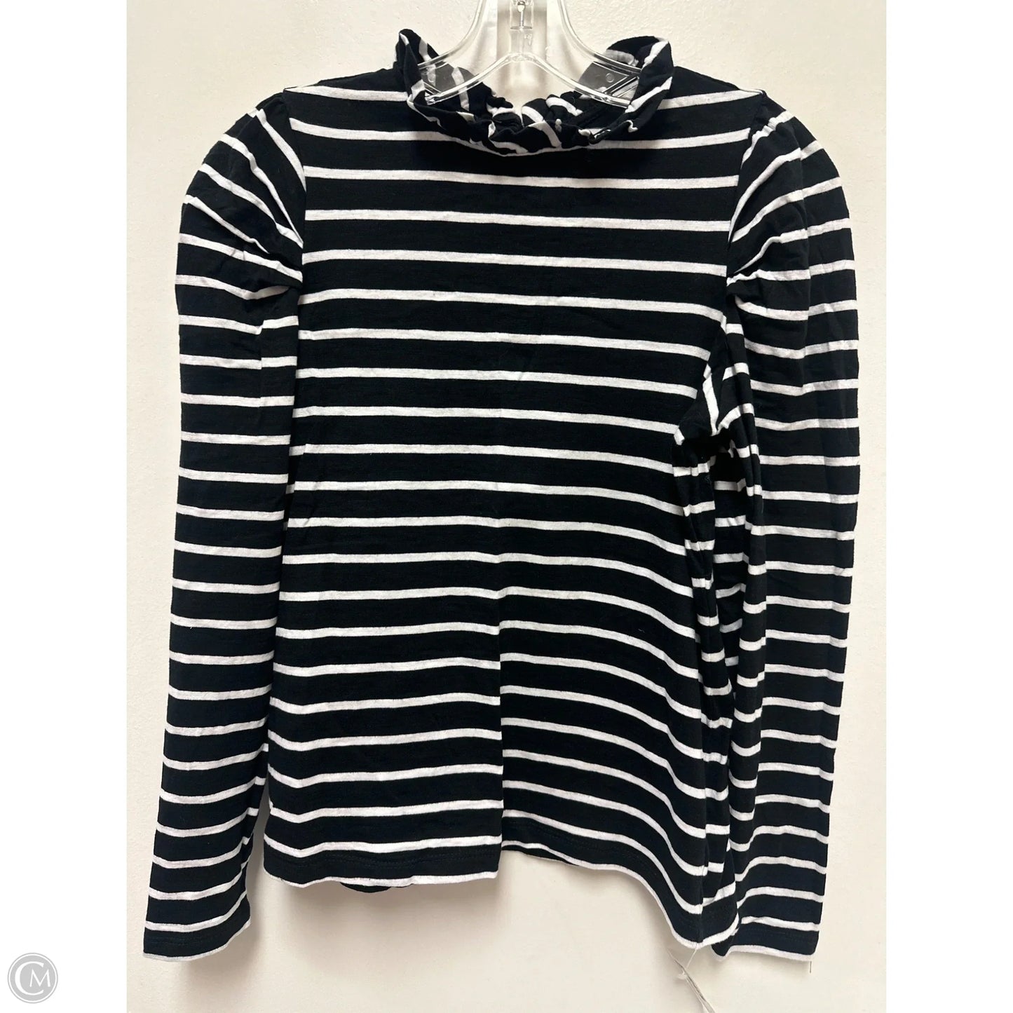 Top Long Sleeve By Crown And Ivy In Black & White, Size: S