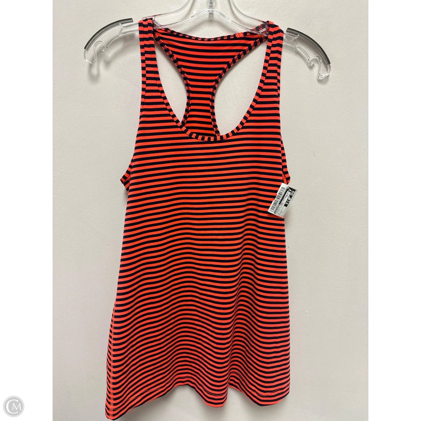 Athletic Tank Top By Lululemon In Striped Pattern, Size: M