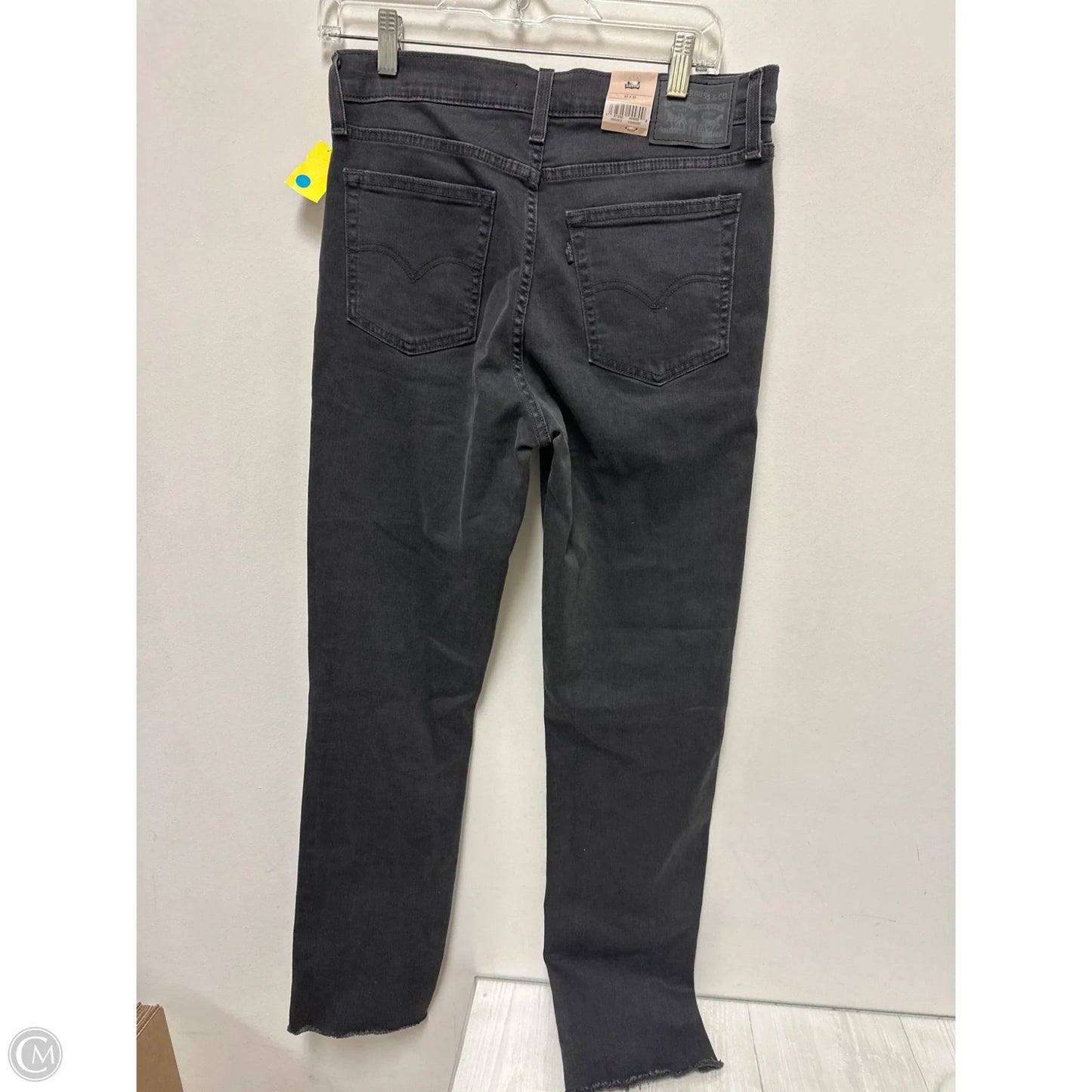 Jeans Straight By Levis In Grey Denim, Size: 10