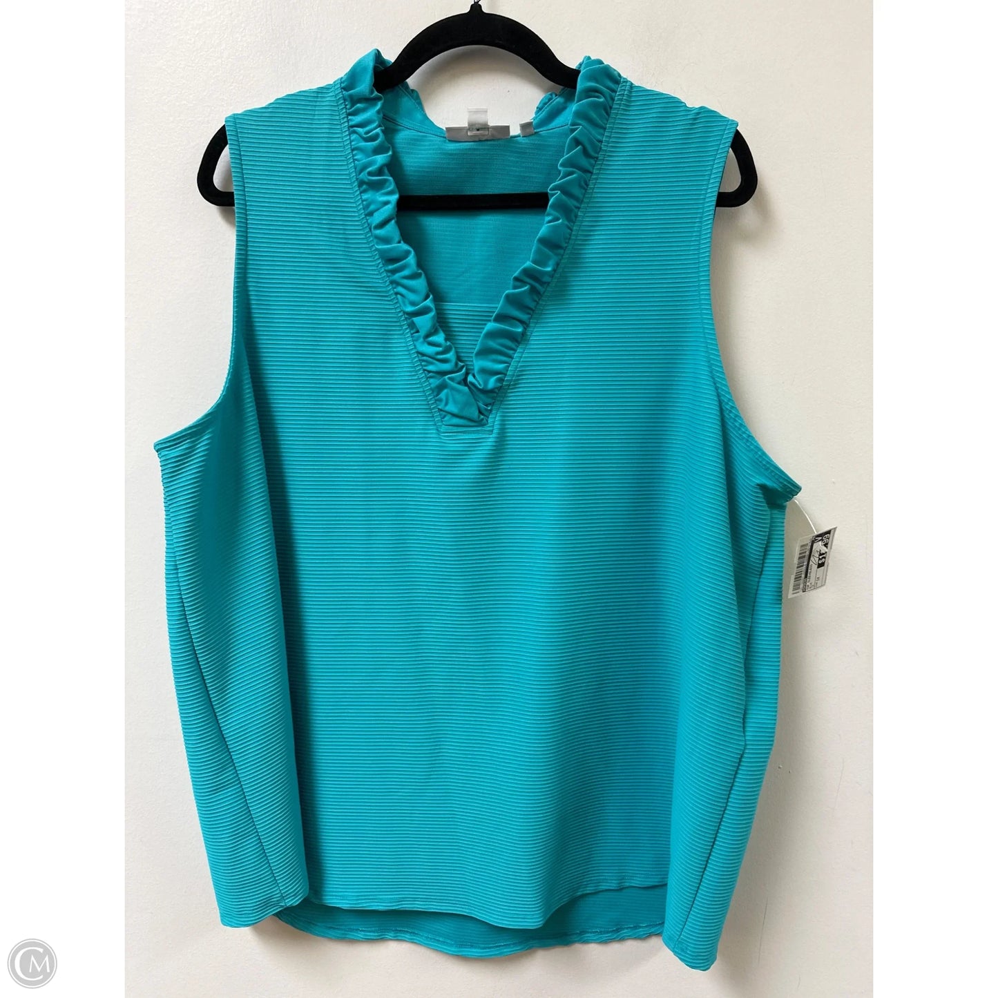 Top Sleeveless By Chicos In Blue, Size: 1x
