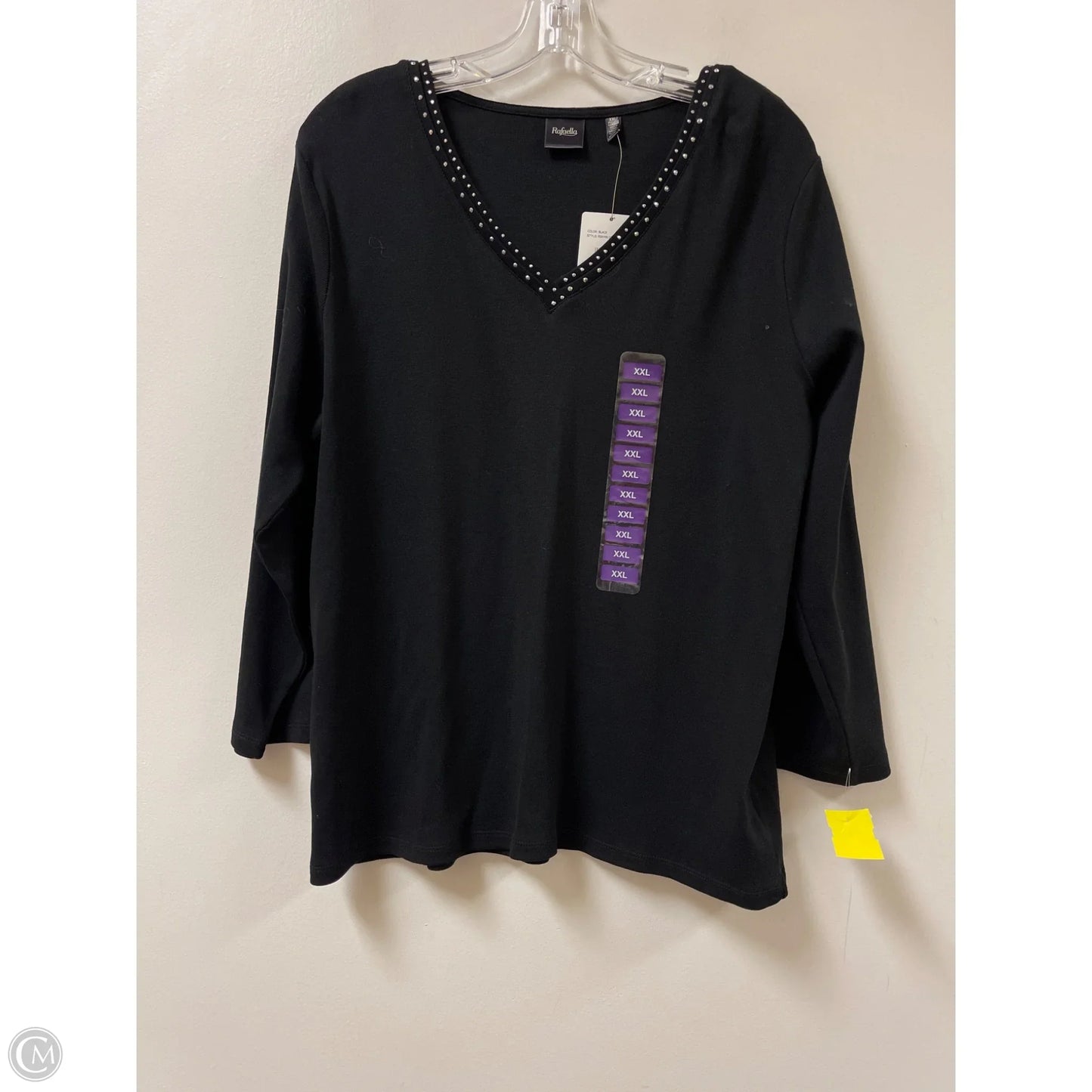 Top Long Sleeve By Rafaella In Black, Size: 1x