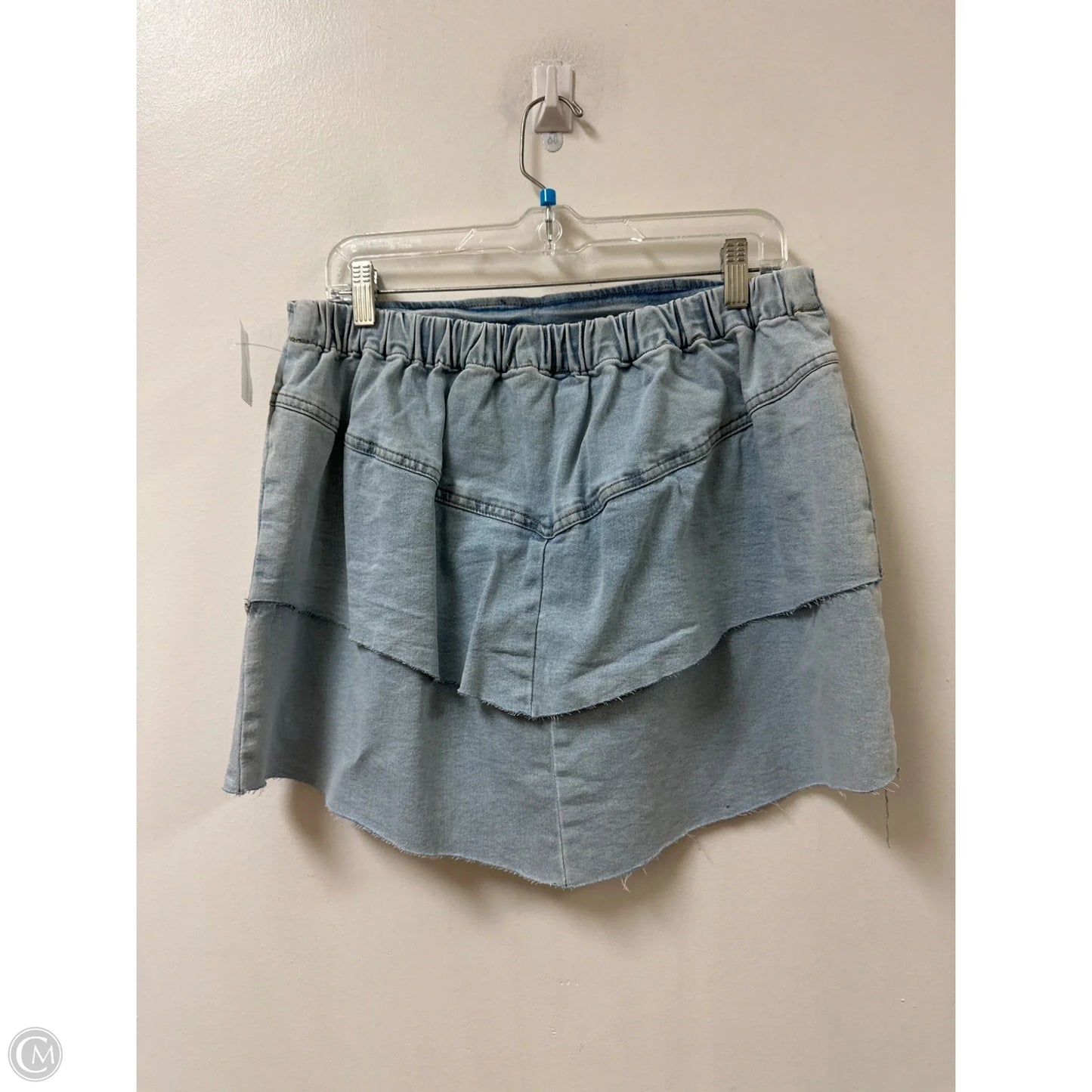 Skirt Mini & Short By Andree By Unit In Blue Denim, Size: 12