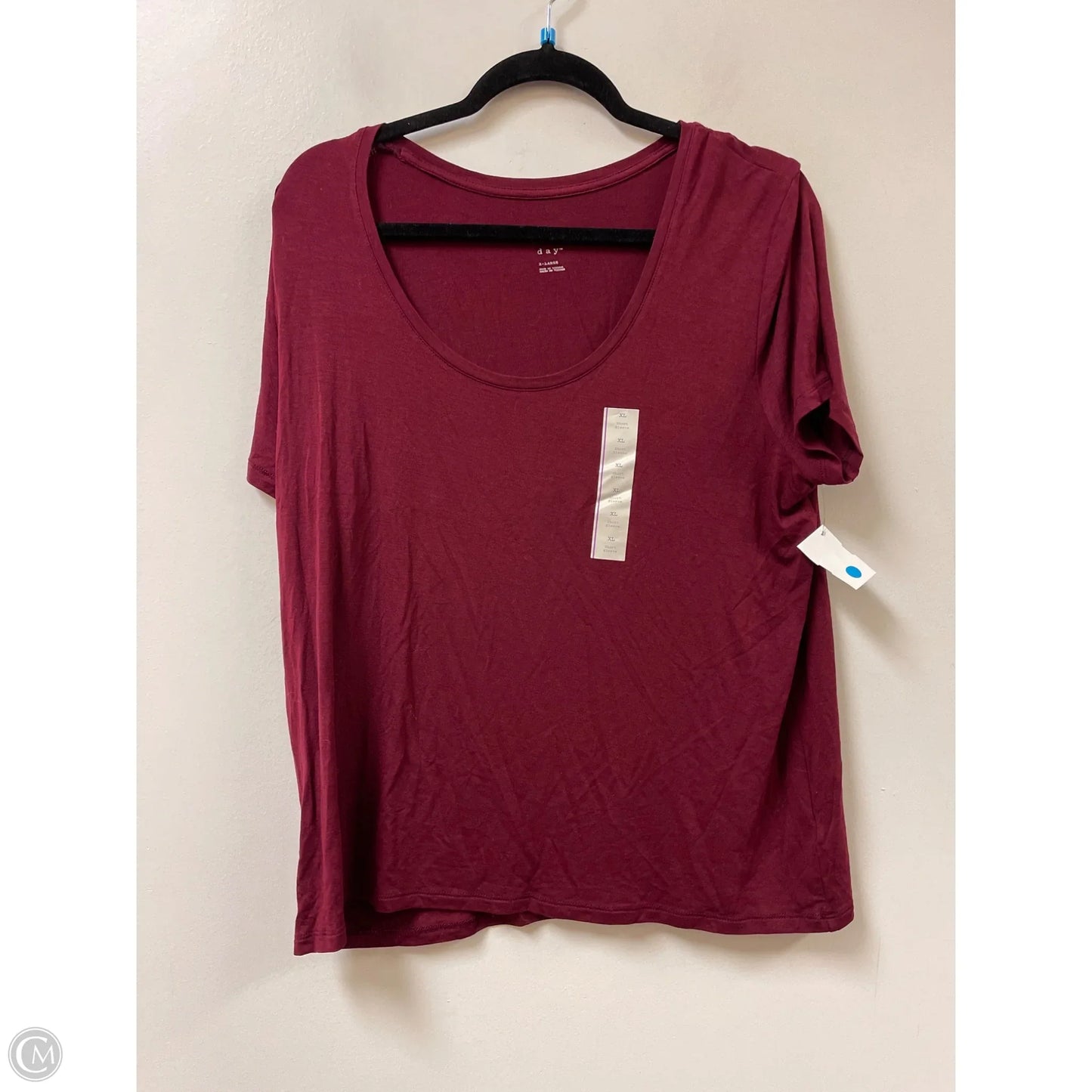 Top Short Sleeve By A New Day In Red, Size: Xl