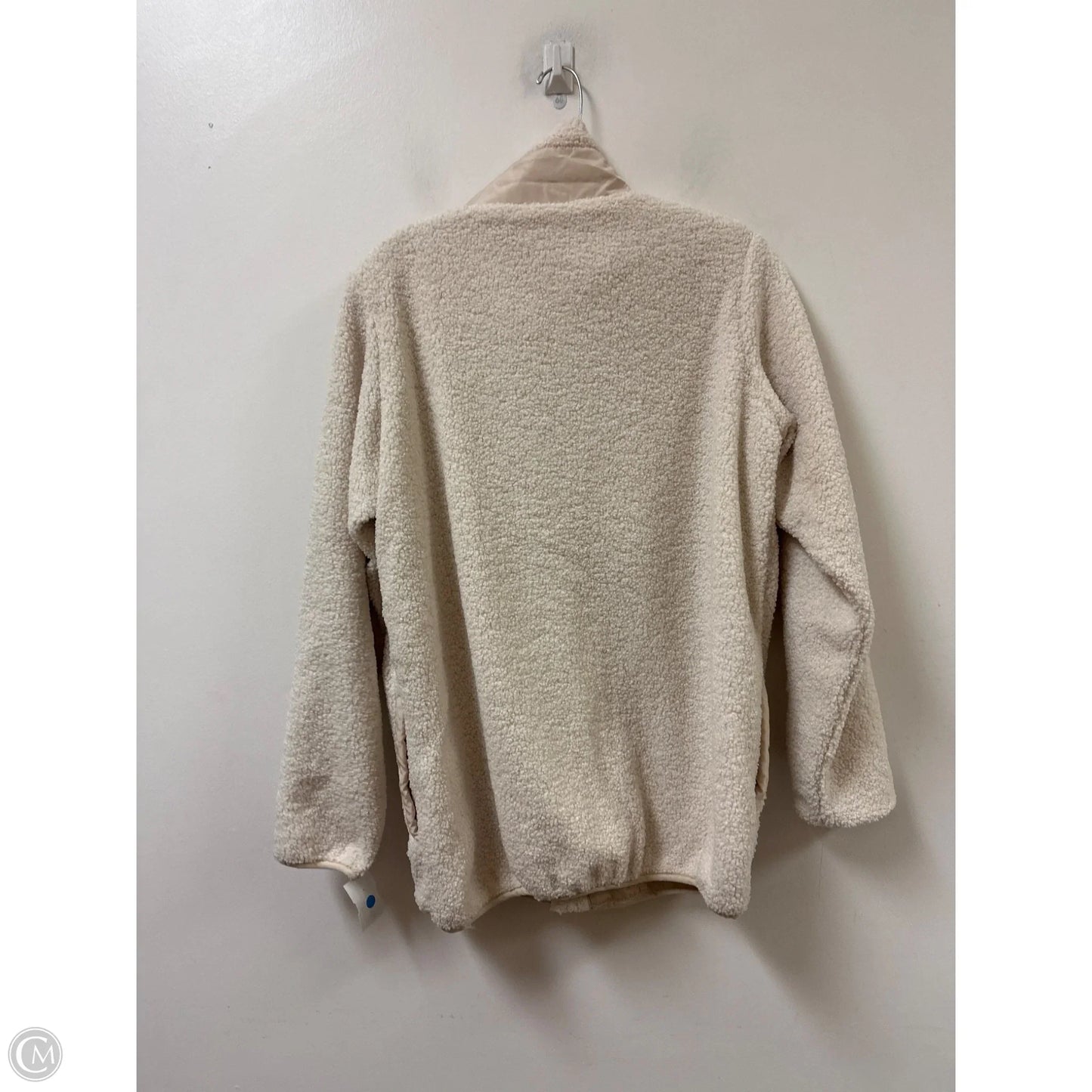 Jacket Faux Fur & Sherpa By Mono B In Cream, Size: L