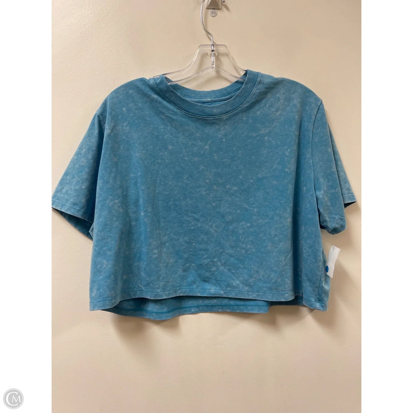 Athletic Top Short Sleeve By Under Armour In Blue, Size: S