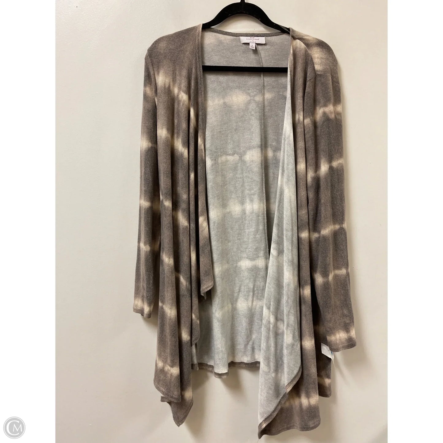 Sweater Cardigan By New Directions In Brown, Size: L