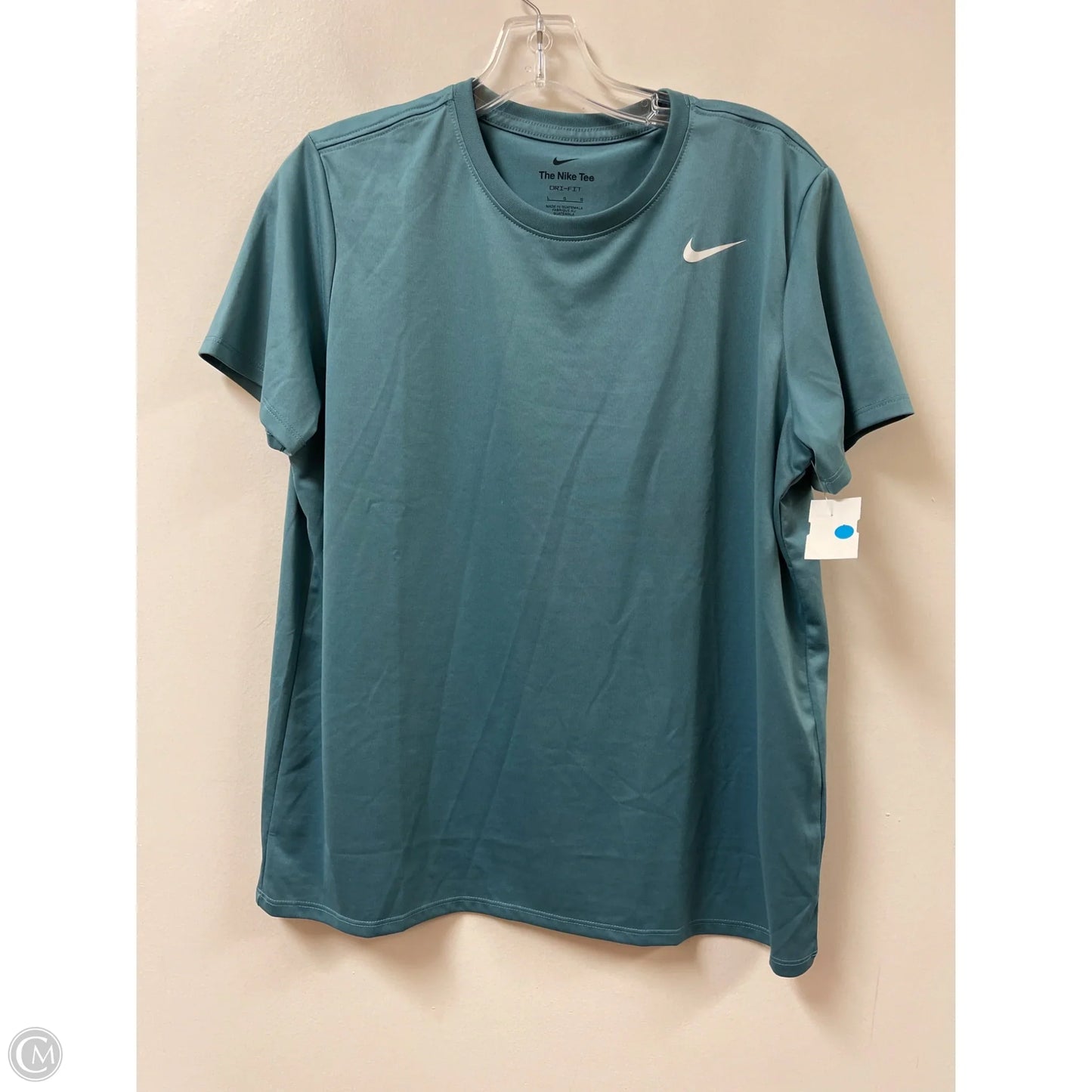 Athletic Top Short Sleeve By Nike In Blue, Size: L