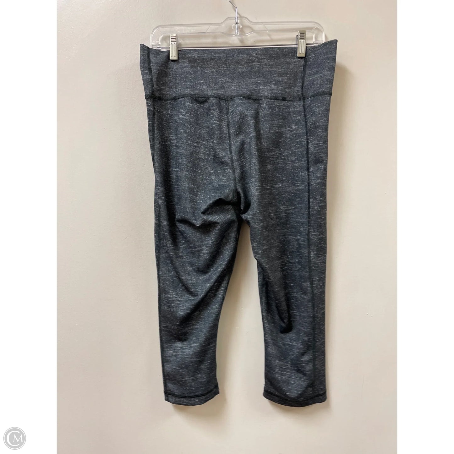 Athletic Leggings By Adidas In Grey, Size: L