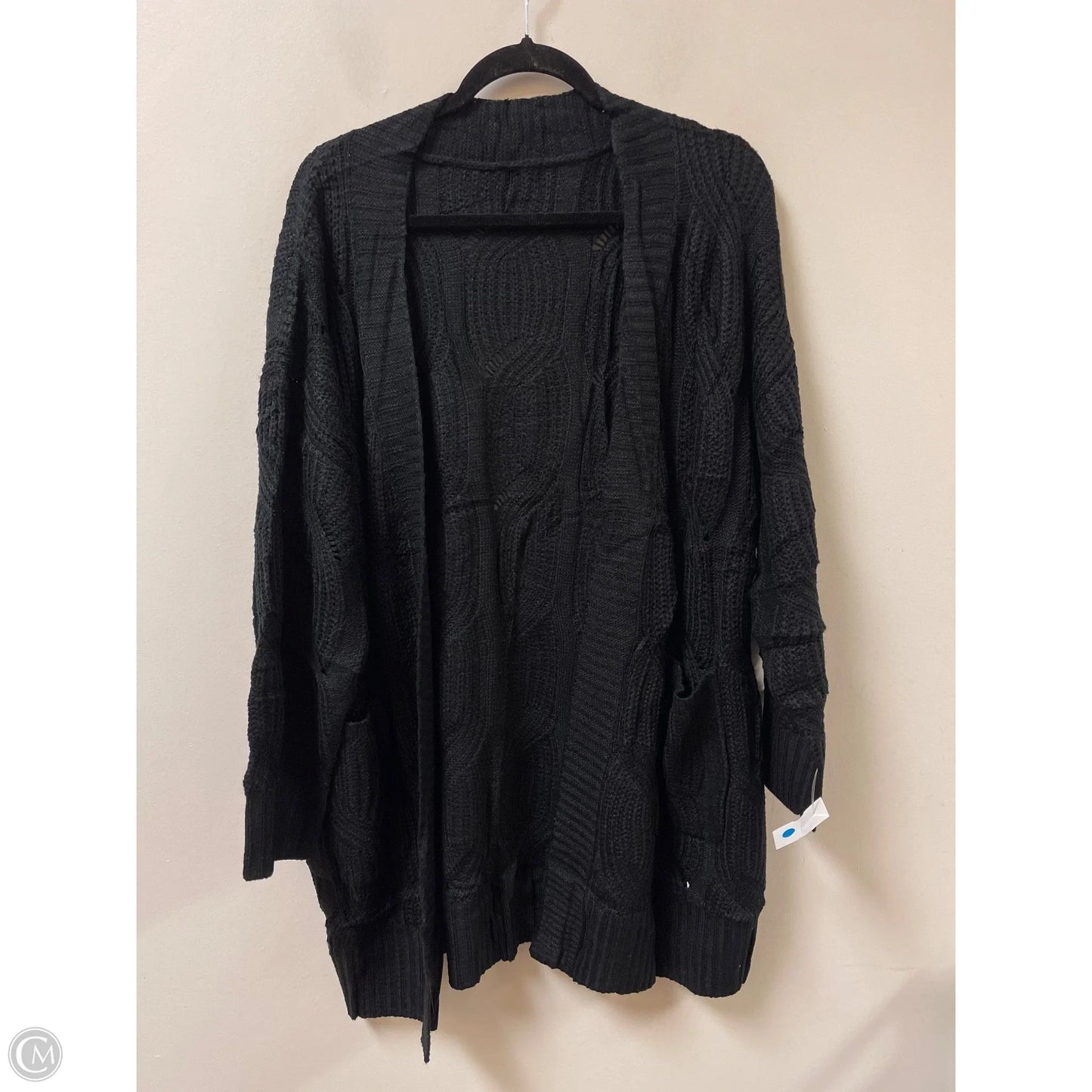 Sweater Cardigan By Clothes Mentor In Black, Size: M