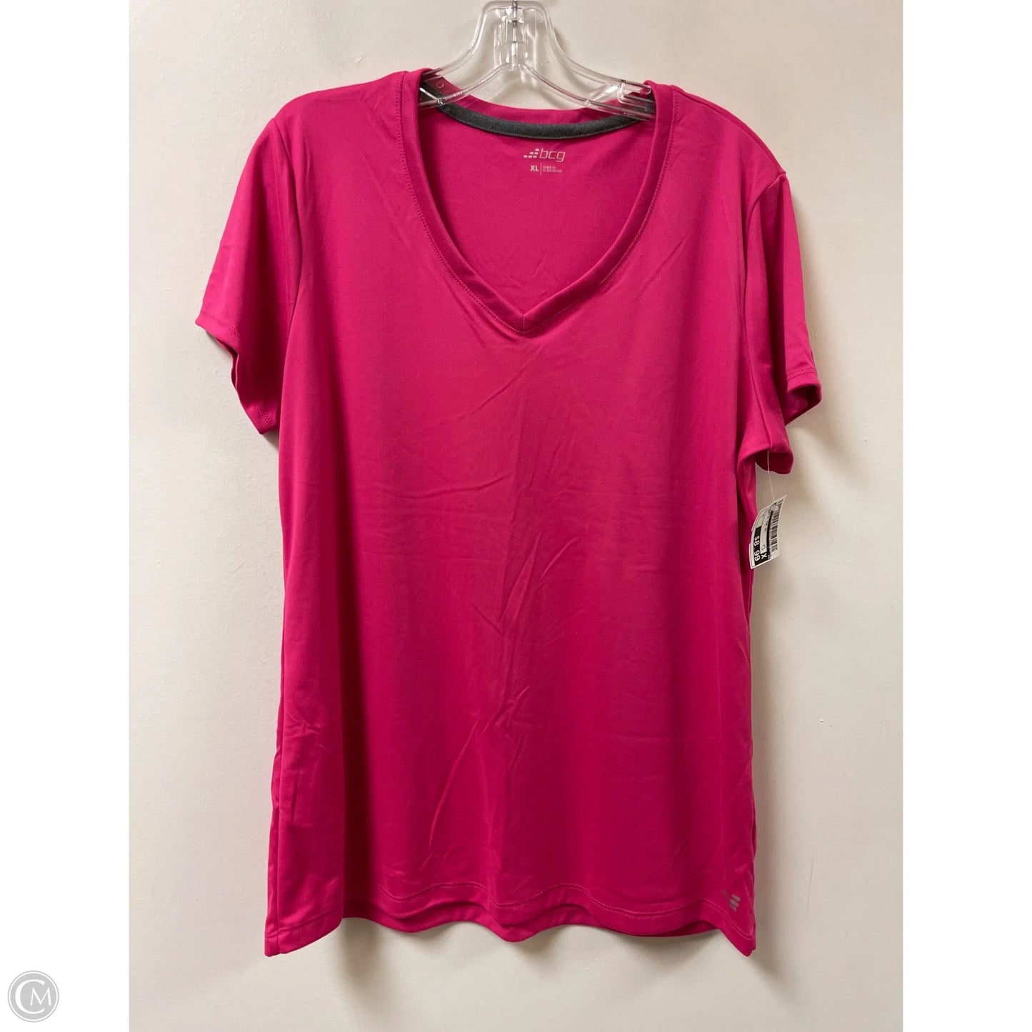 Athletic Top Short Sleeve By Bcg In Pink, Size: Xl