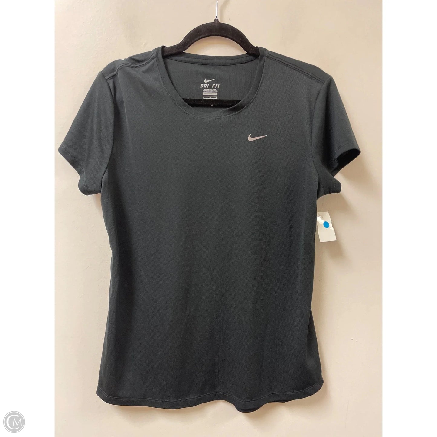 Athletic Top Short Sleeve By Nike In Black, Size: L