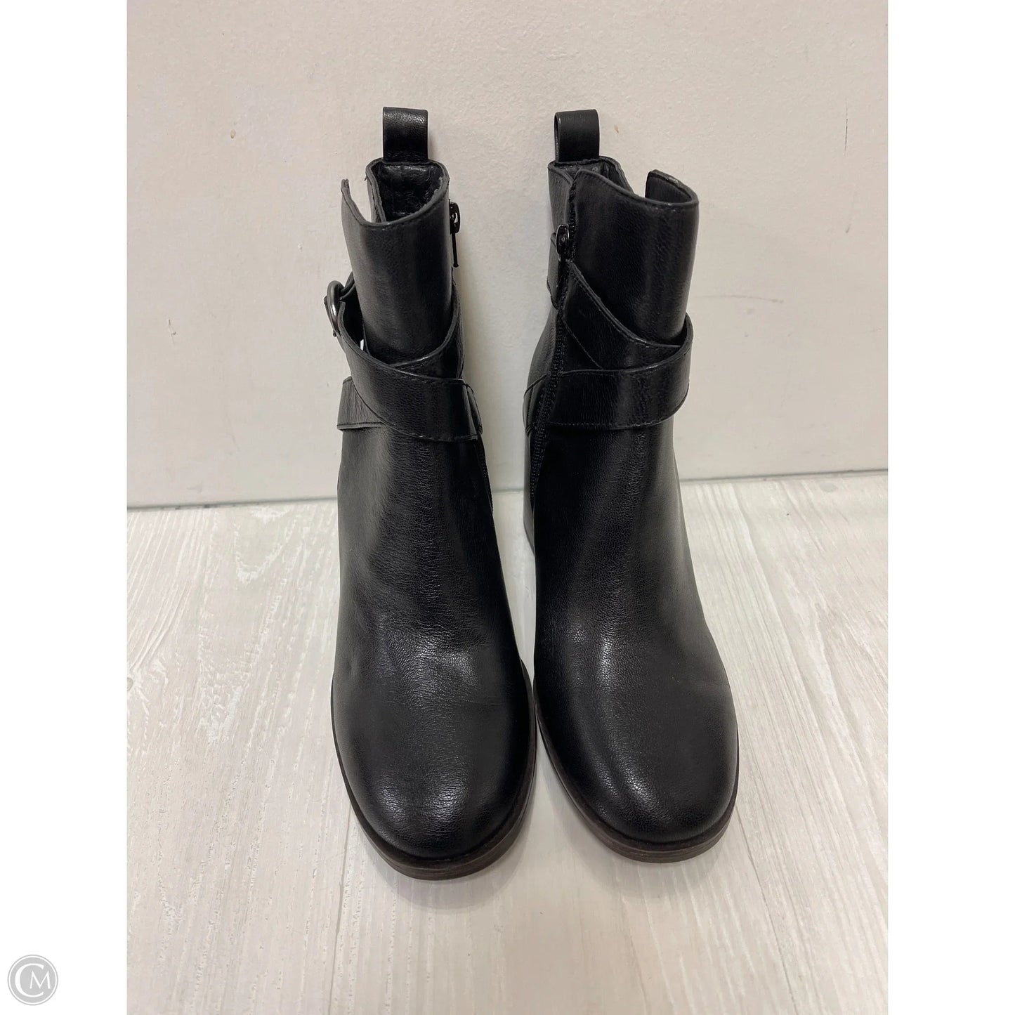 Boots Ankle Heels By Crown Vintage In Black, Size: 10