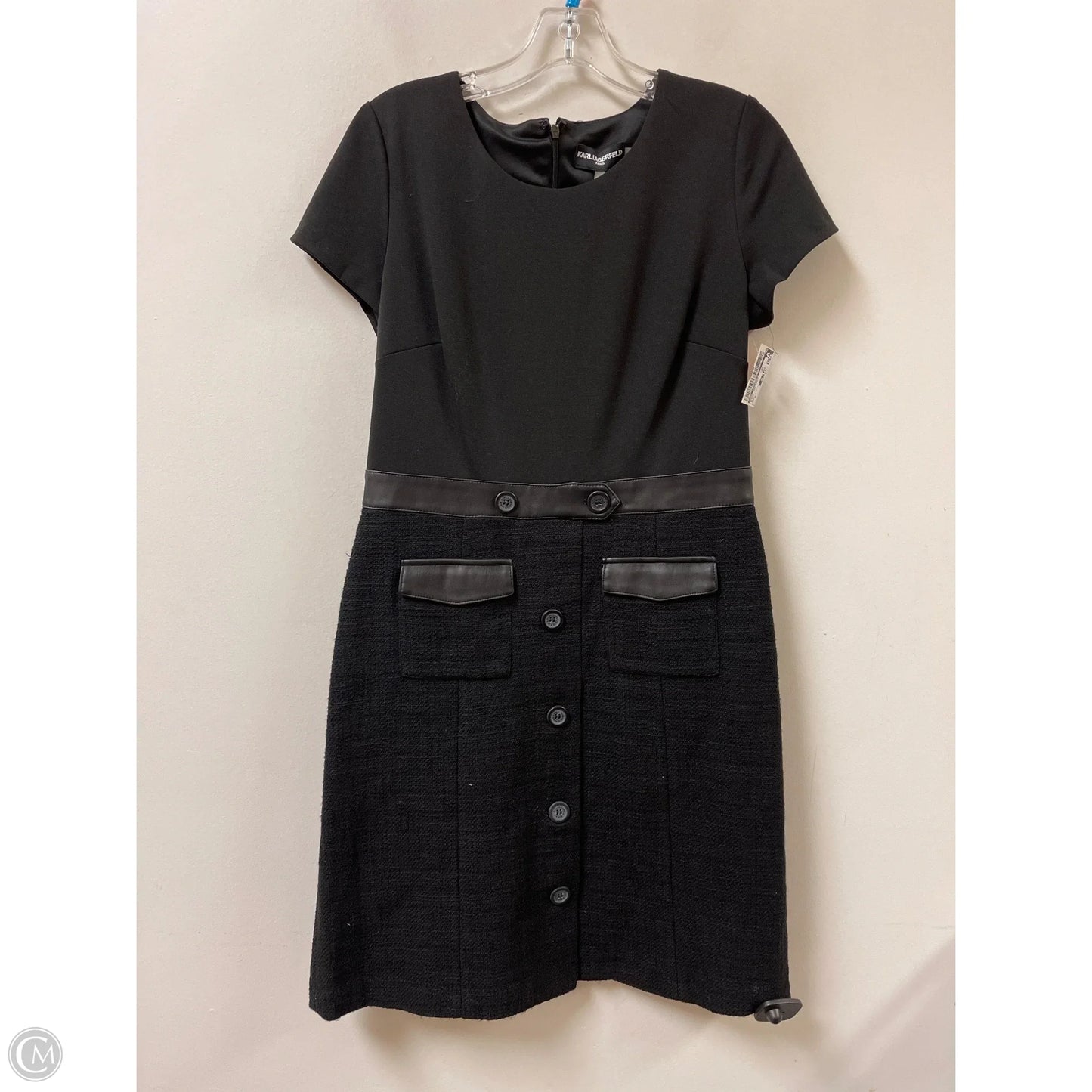 Dress Designer By Karl Lagerfeld In Black, Size: M