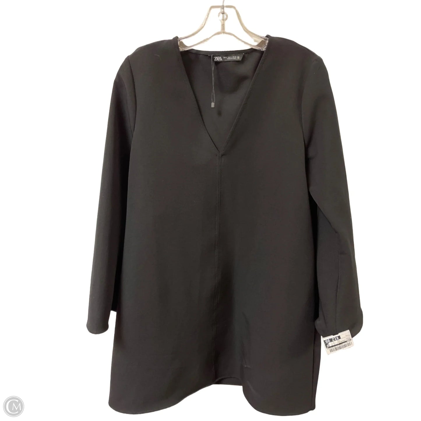 Dress Casual Midi By Zara In Black, Size: L